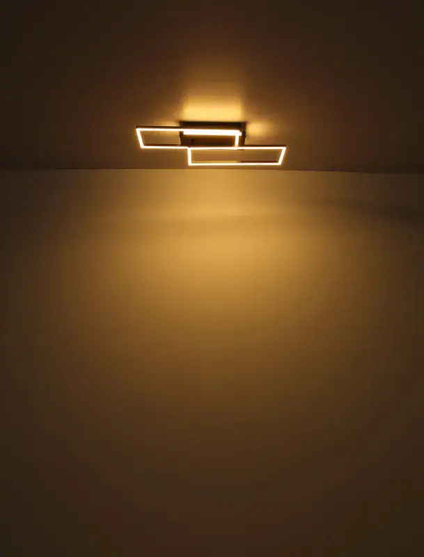 Globo Deckenleuchte Finnley 62 x 27 cm L x B schwarz warmweiß