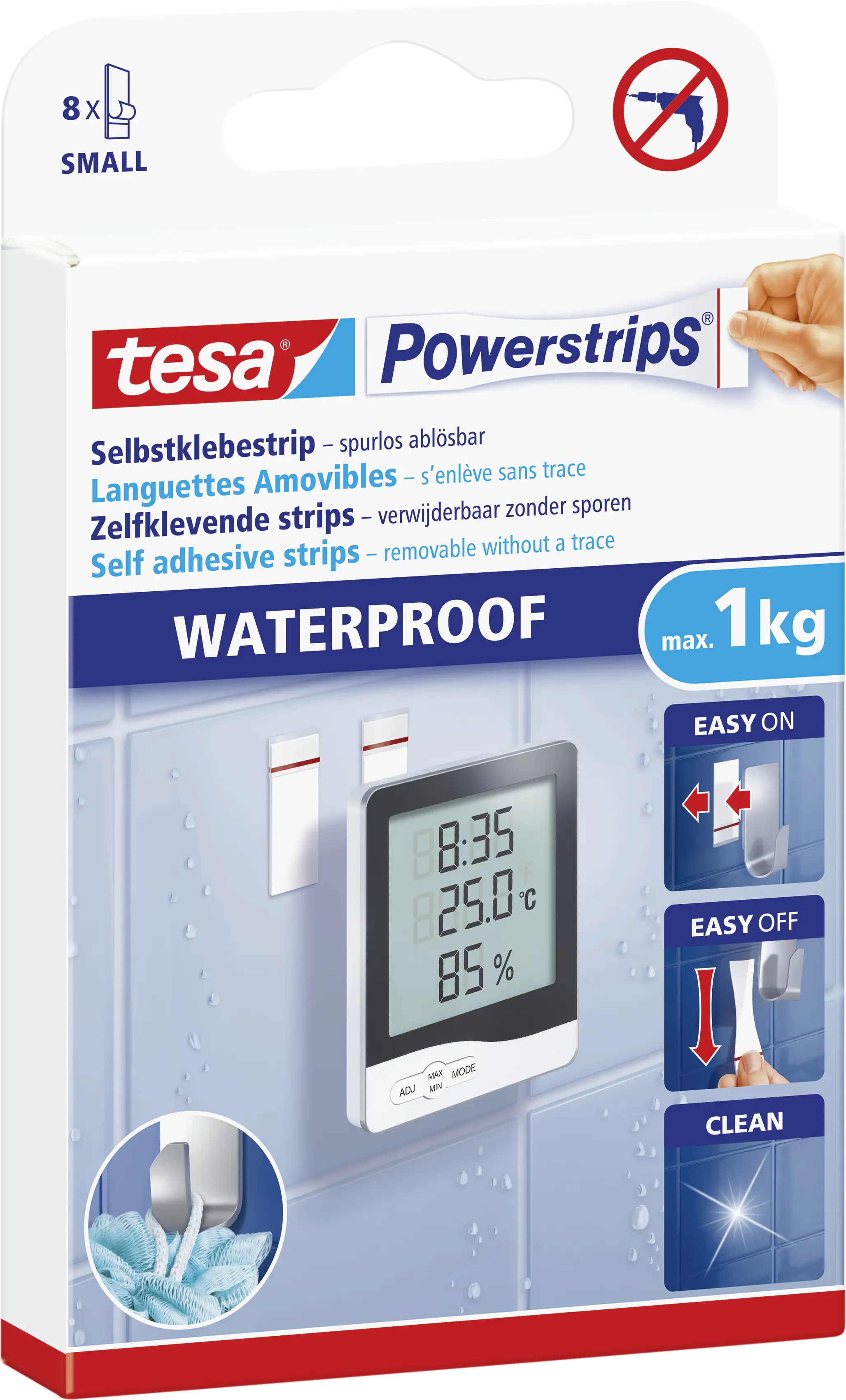 tesa Powerstrips Haken Small Waterproof Kunststoff, weiß tesa Powerstrips Haken Small Waterproof Kunststoff, weiß