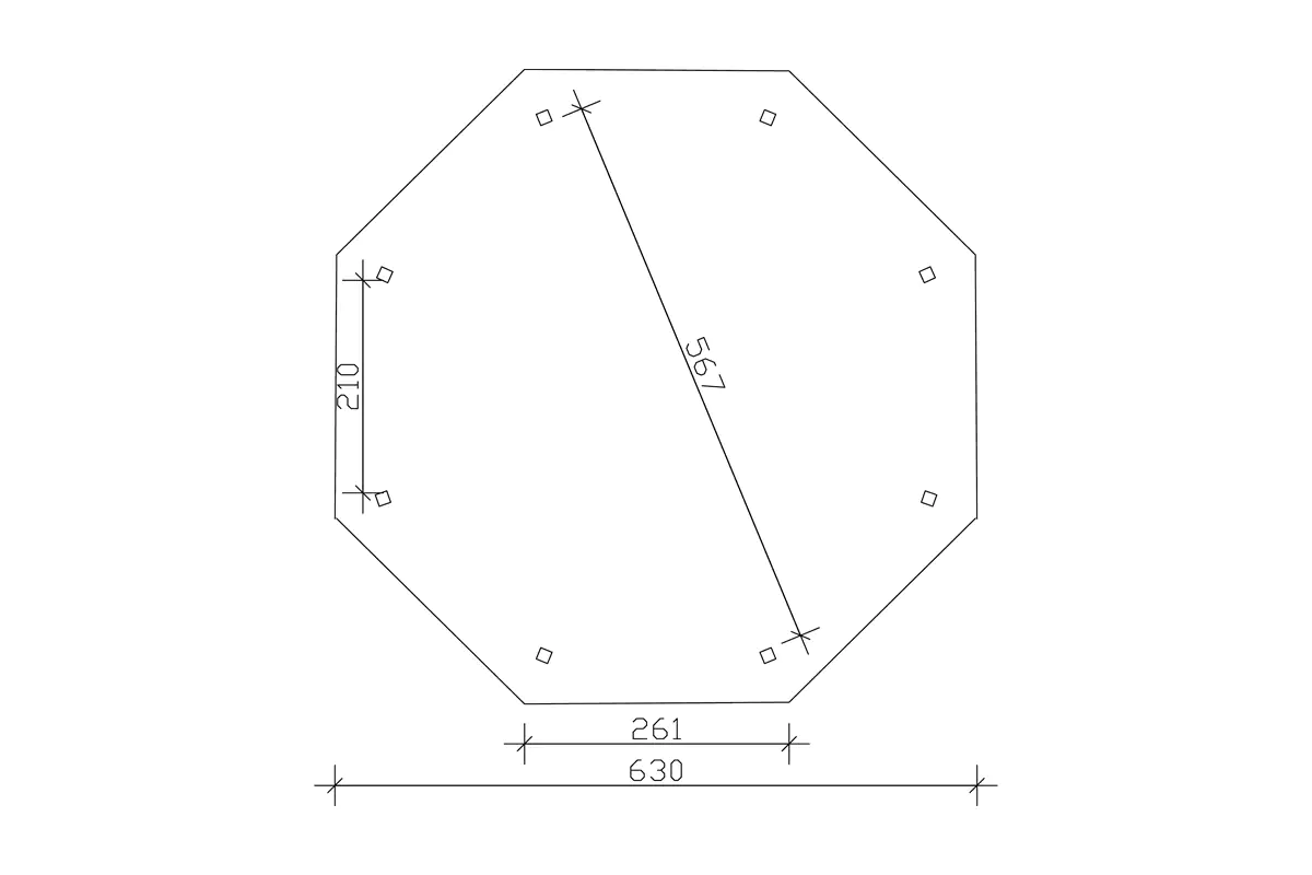 SKAN HOLZ Pavillon Nice 4 Leimholz, natur