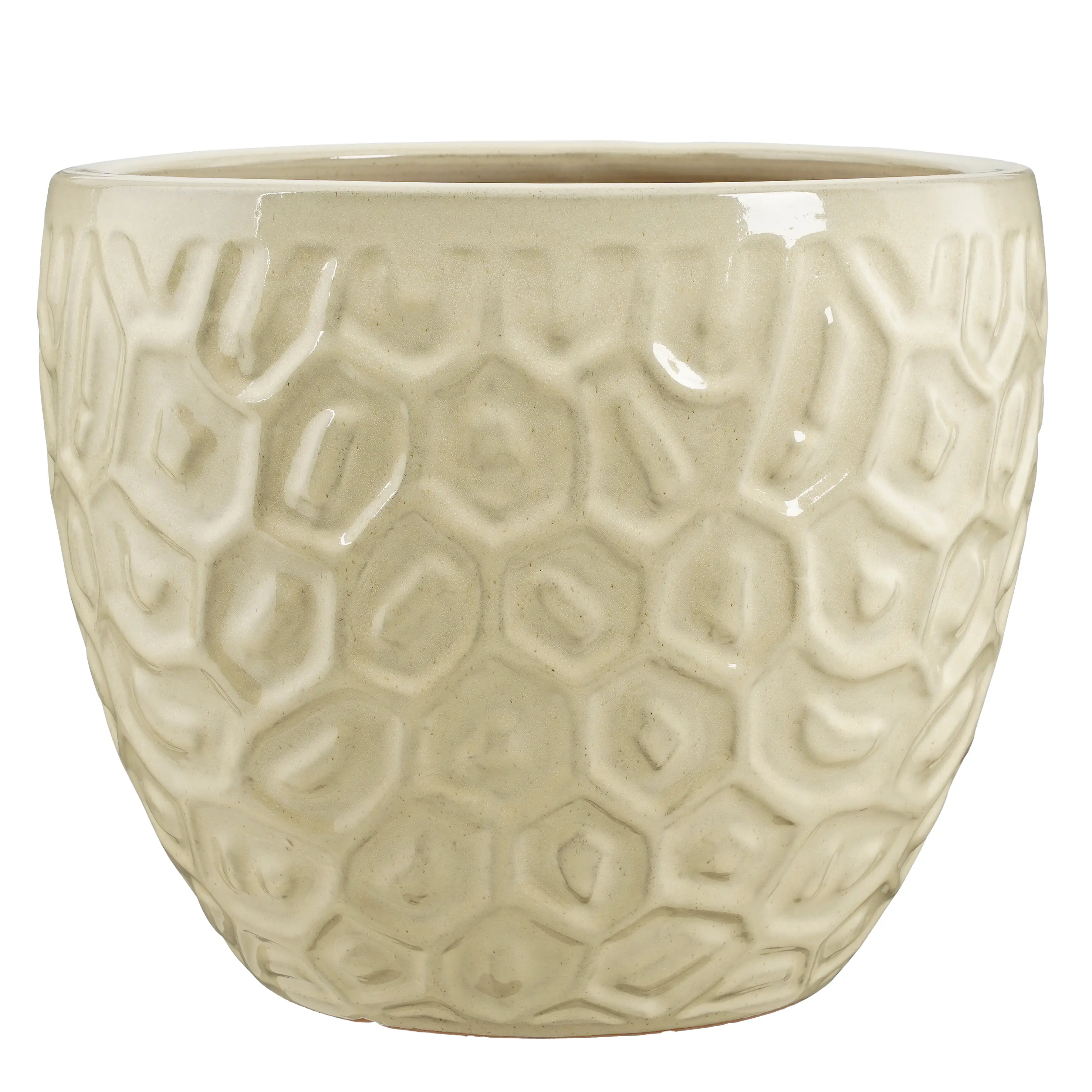 Mica Decorations Übertopf Peto Ton creme Ø 37 x 32 cm