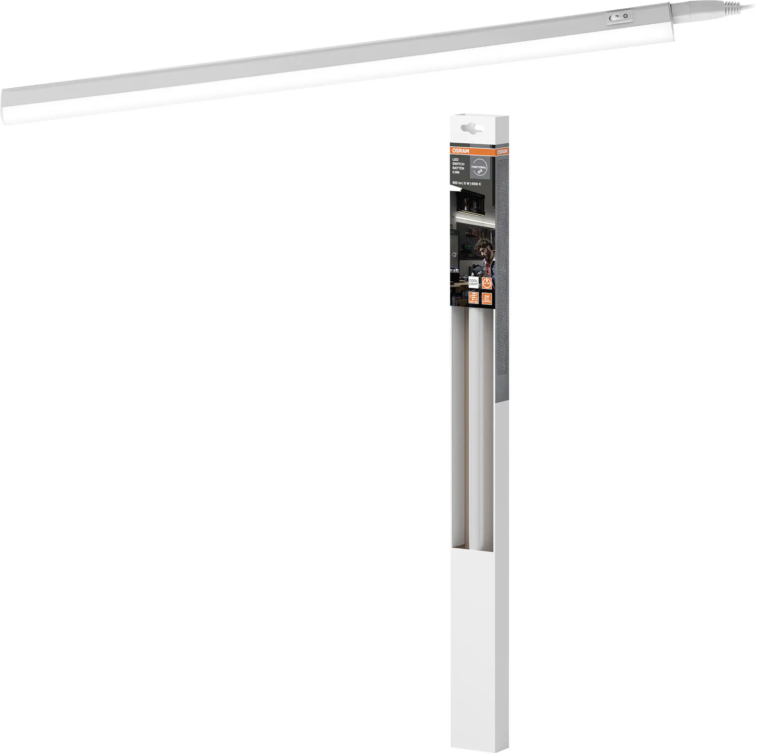 Osram LED Lichtleiste Switch Batten 60 cm 8 Watt 