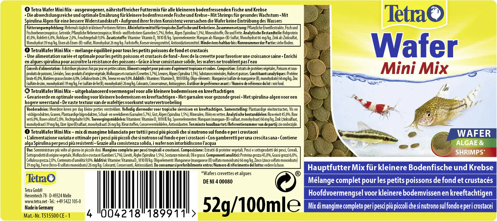 Tetra Wafer Mini Mix 100 ml Tetra Wafer Mini Mix 100 ml