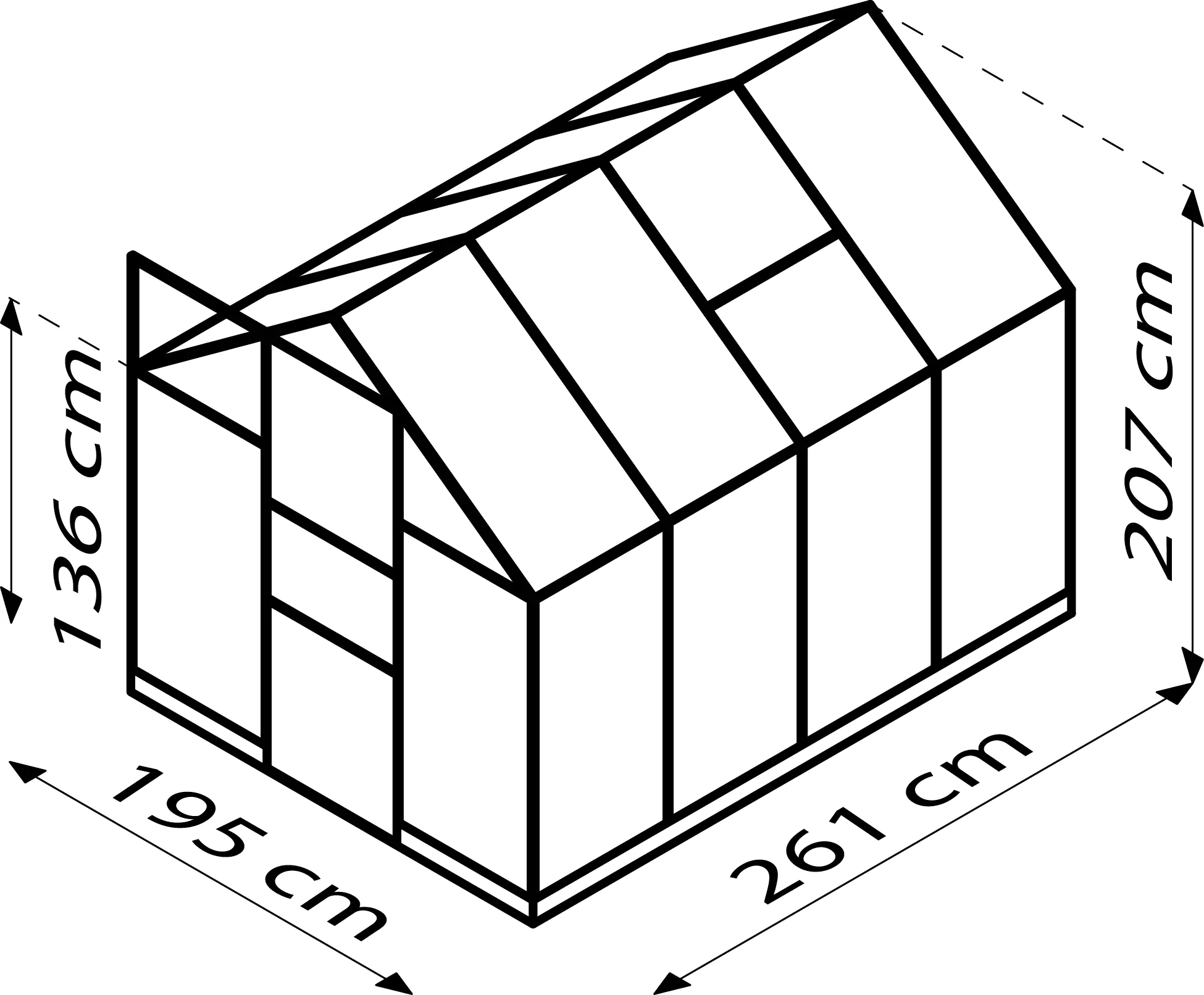 Vitavia Gewächshaus Apollo 5000 195 x 261 cm 6 mm Hohlkammerplatten