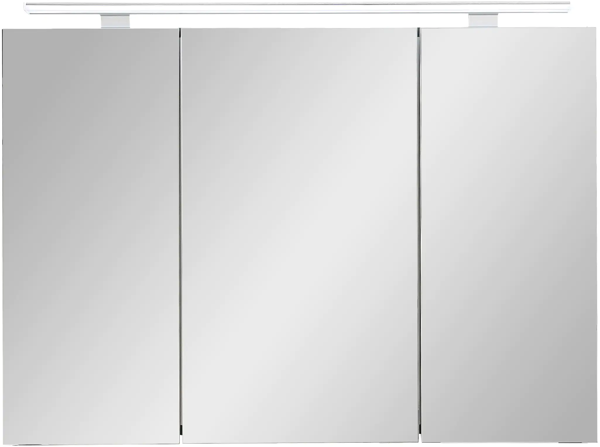 Primaster Spiegelschrank Düsseldorf mit Beleuchtung grau 100 x 70 cm