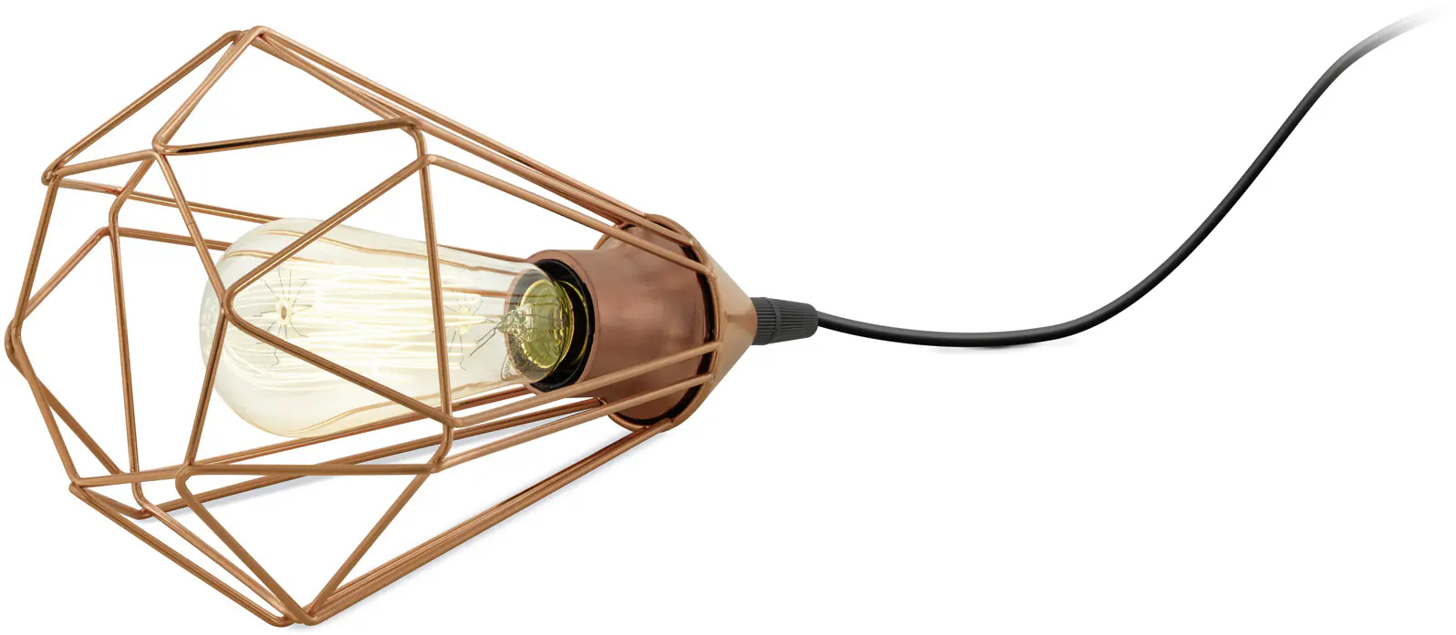 Eglo Tischleuchte Tarbes kupfer-schwarz 26,5 x 17,5 cm E27