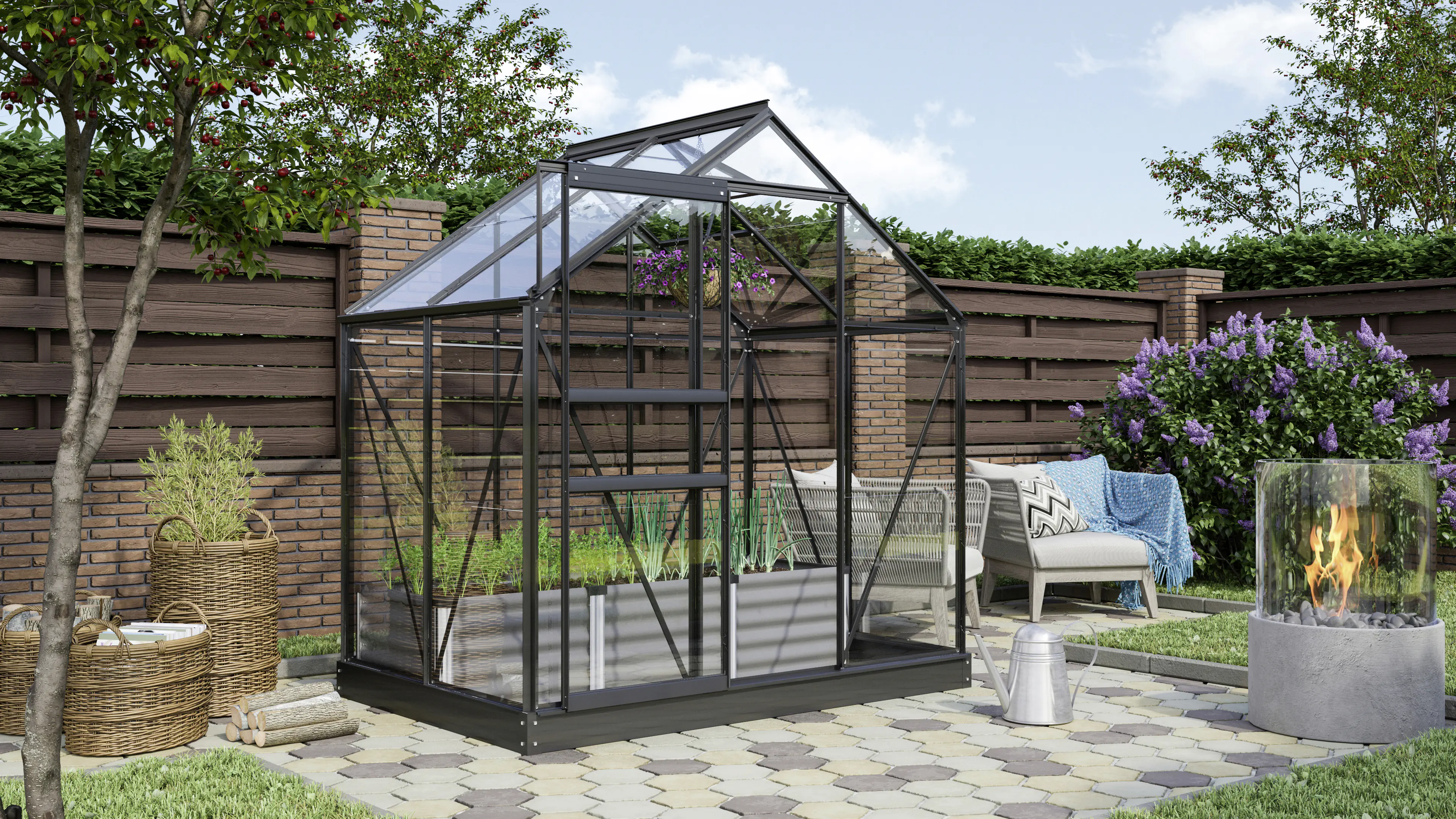 Vitavia Gewächshaus Venus 2500 192 x 130 cm 3 mm Sicherheitsglas