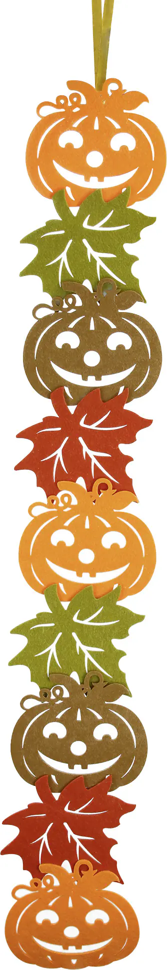 Dekohänger Girlande Kürbisse und Blätter 100 cm bunt 