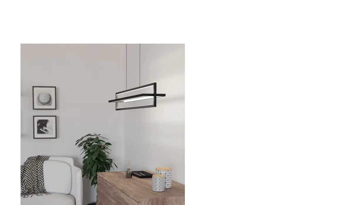 Eglo LED Pendelleuchte Siberia schwarz 78 x 16 x 110 cm