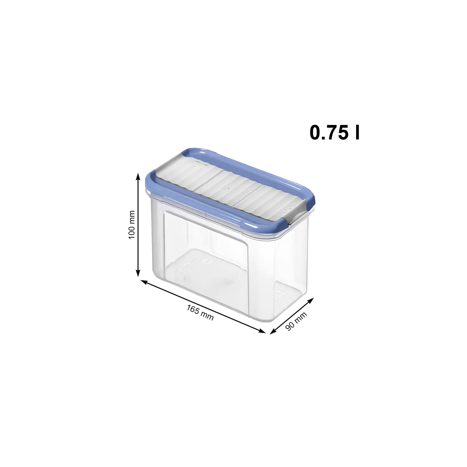 Rotho Vorratsdose Domino, 0,75 l horizon blau