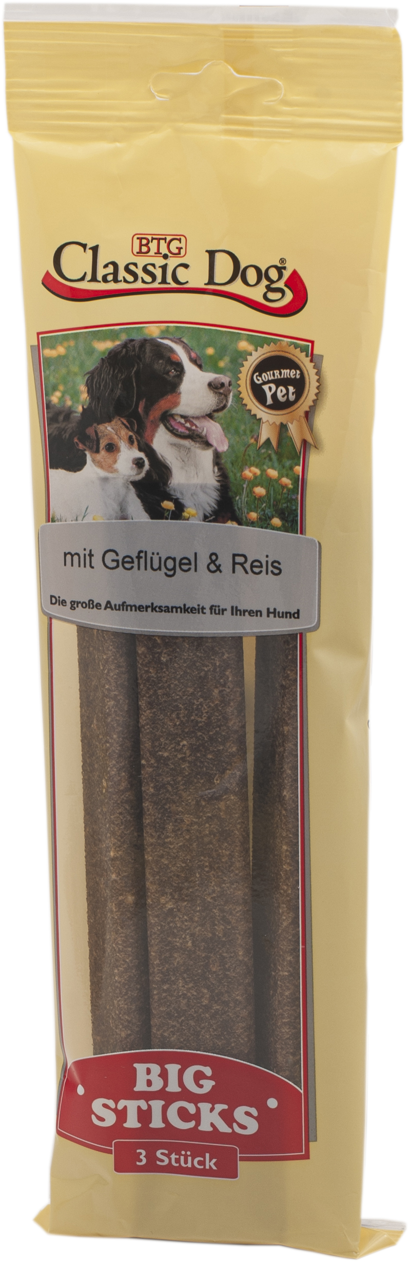 Classic Dog Hundesnack BigStick 3 Stück Geflügel & Reis