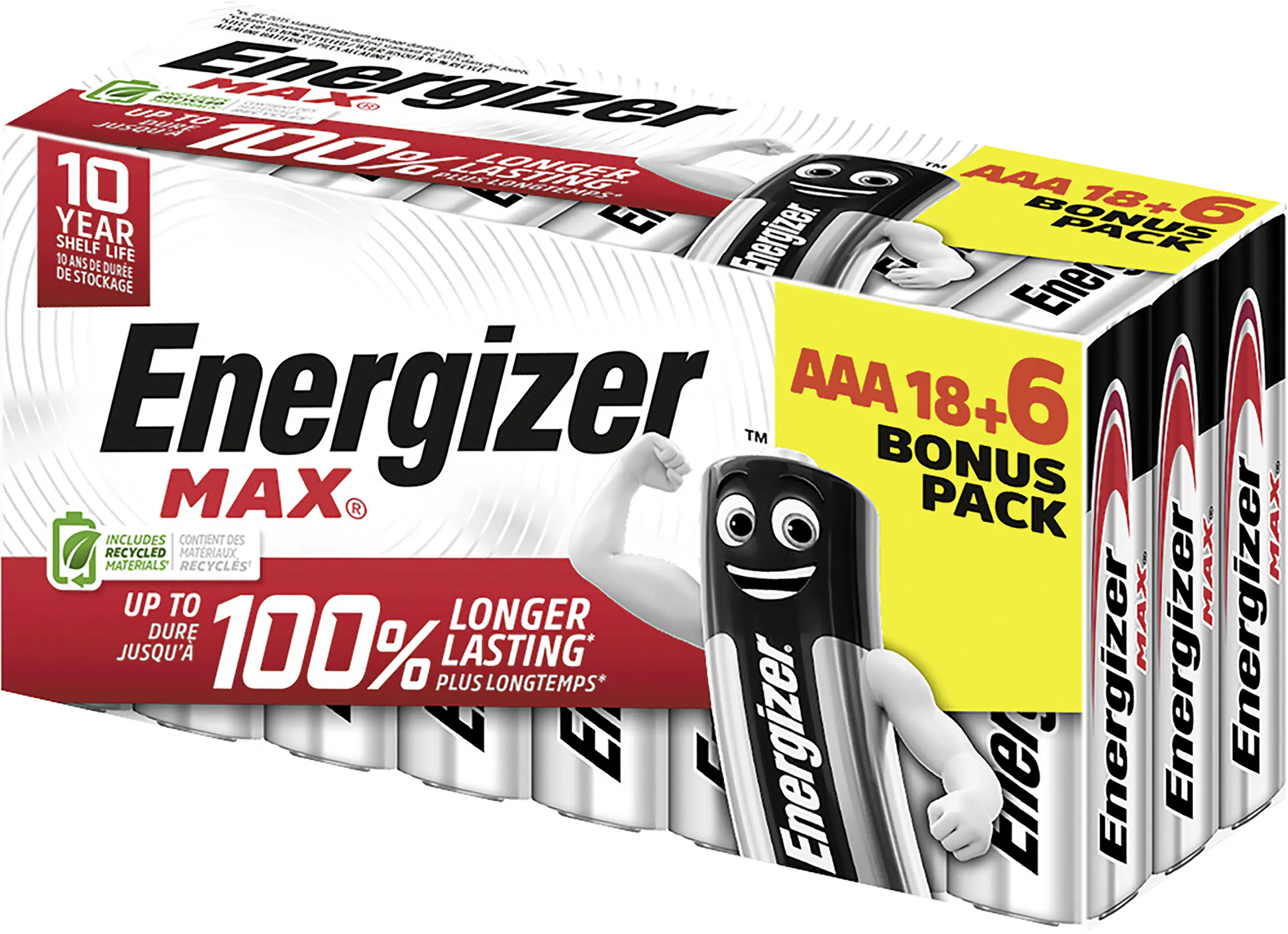 Energizer Max Alkaline Batterie Micro AAA 1,5 V, 18 + 6 Pack Energizer Max Alkaline Batterie Micro AAA 1,5 V, 18 + 6 Pack