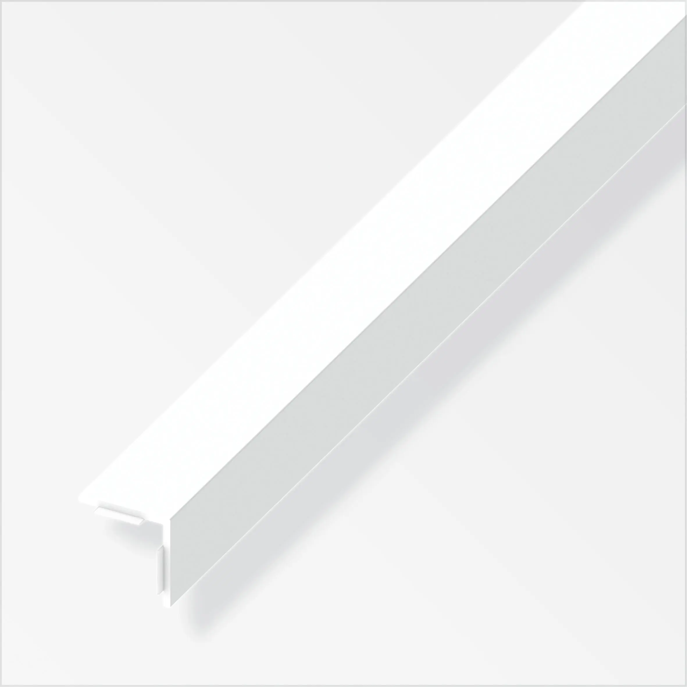 alfer Winkel 2.5 m, 30 x 30 mm PVC (Kunststoff) glatt weiss