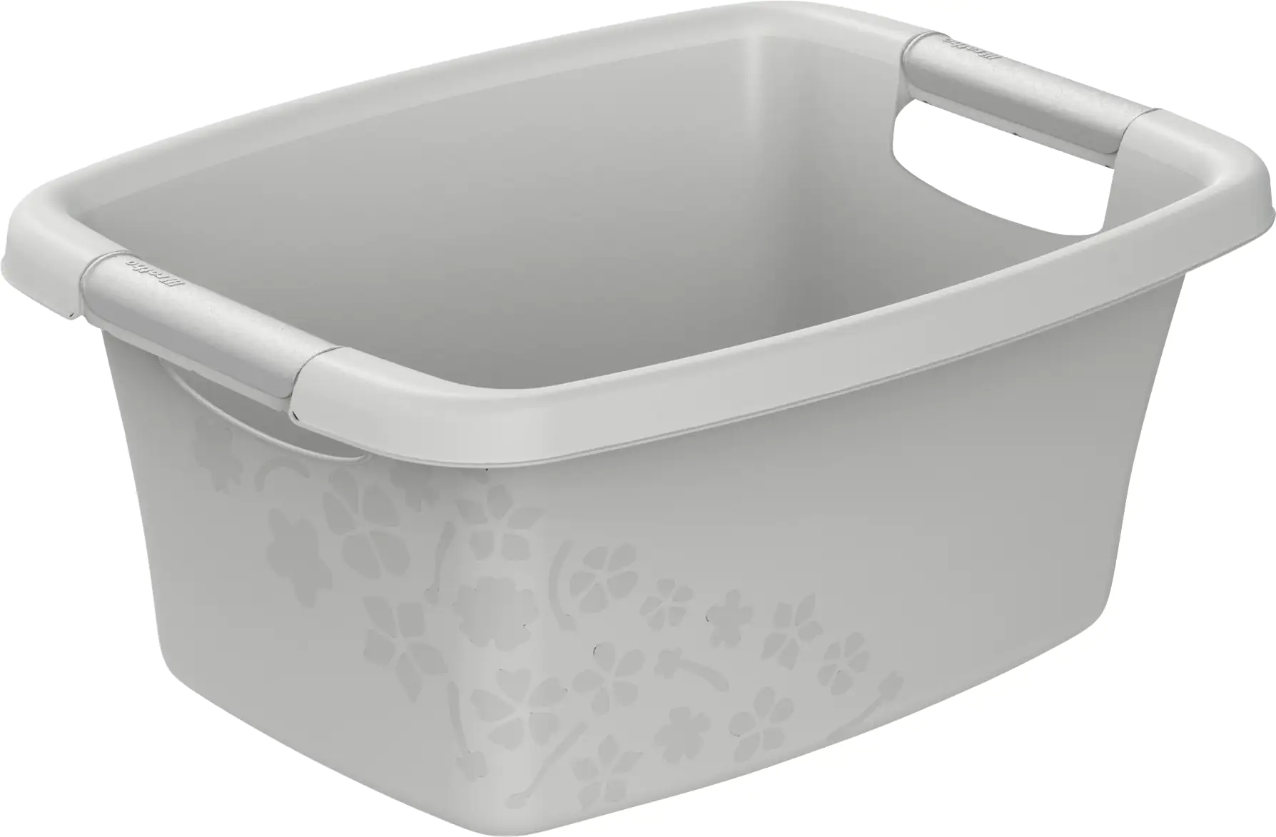 Rotho Wäschewanne Flowers 12 L kühles grau