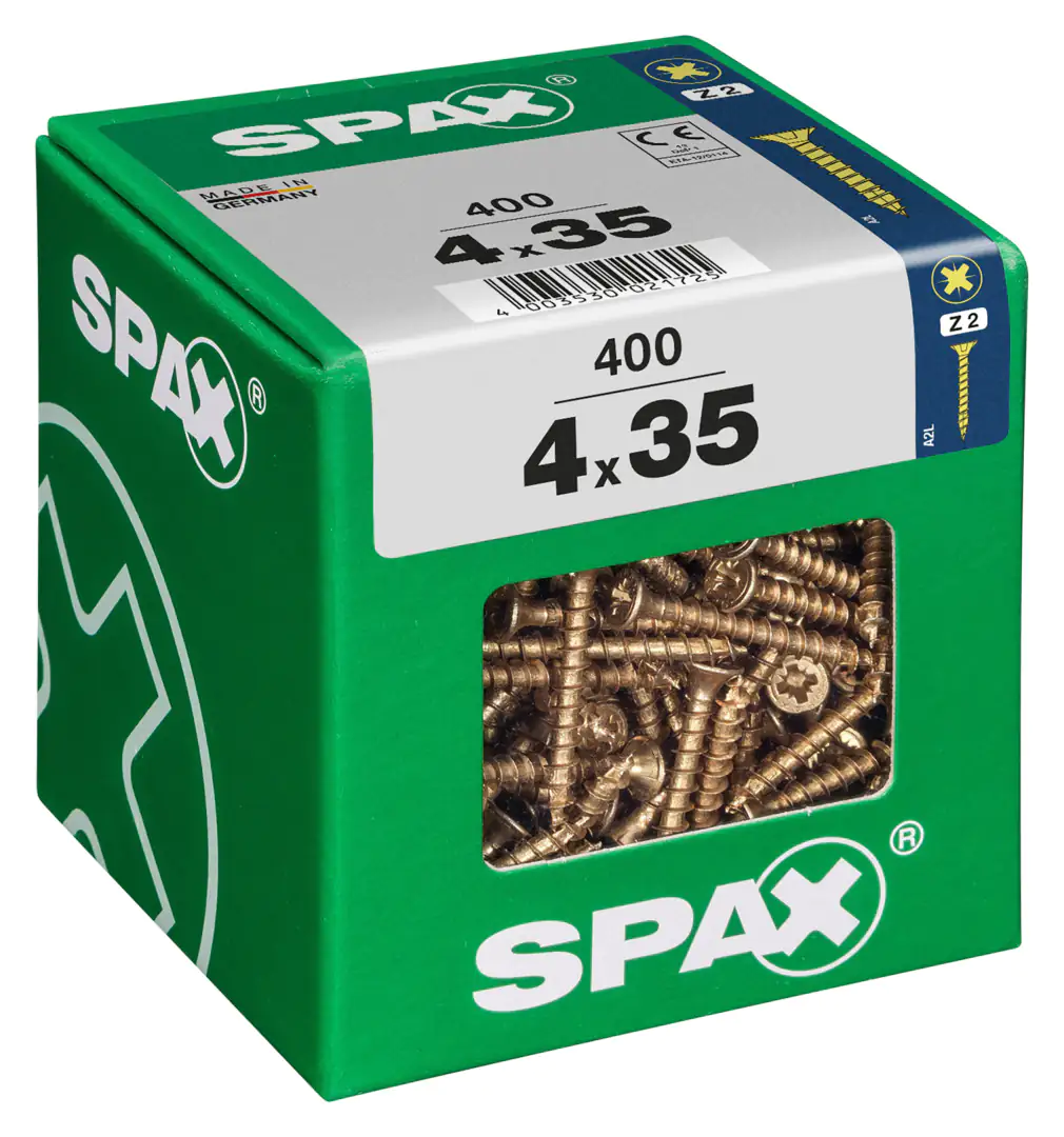 Spax Universalschrauben 4.0 x 35 mm PZ 2 - 400 Stk.