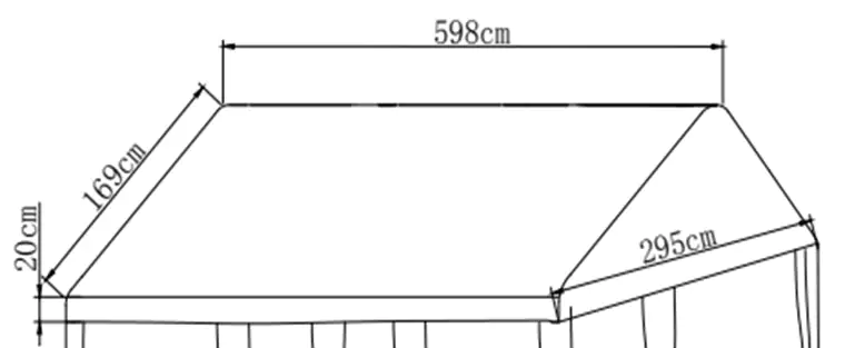 TrendLine Ersatzdach zu Großraumzelt 3 x 6 m