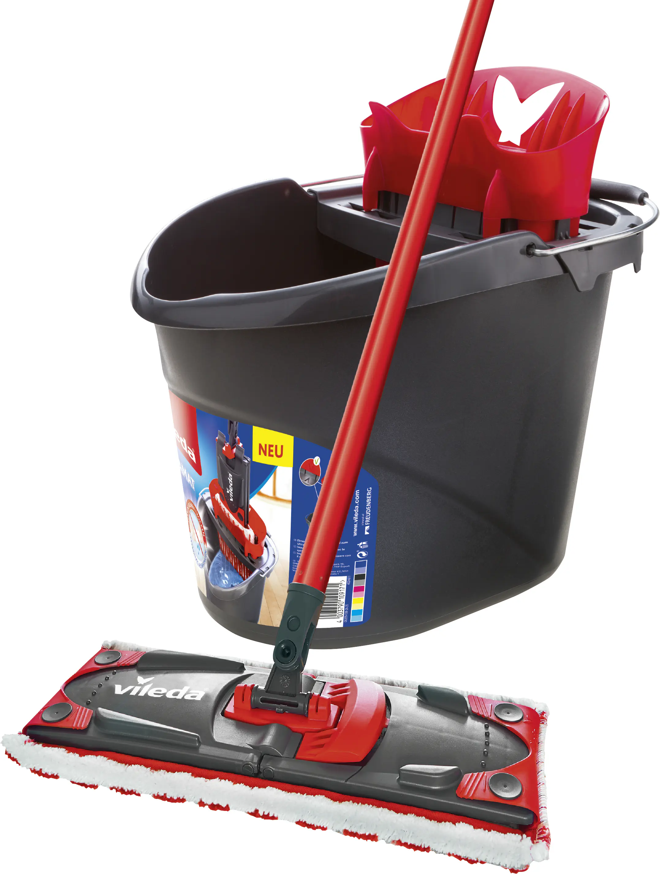 Vileda UltraMax 2 in 1 Komplett-Set inkl. Eimer, Wischer und Wischbezug
