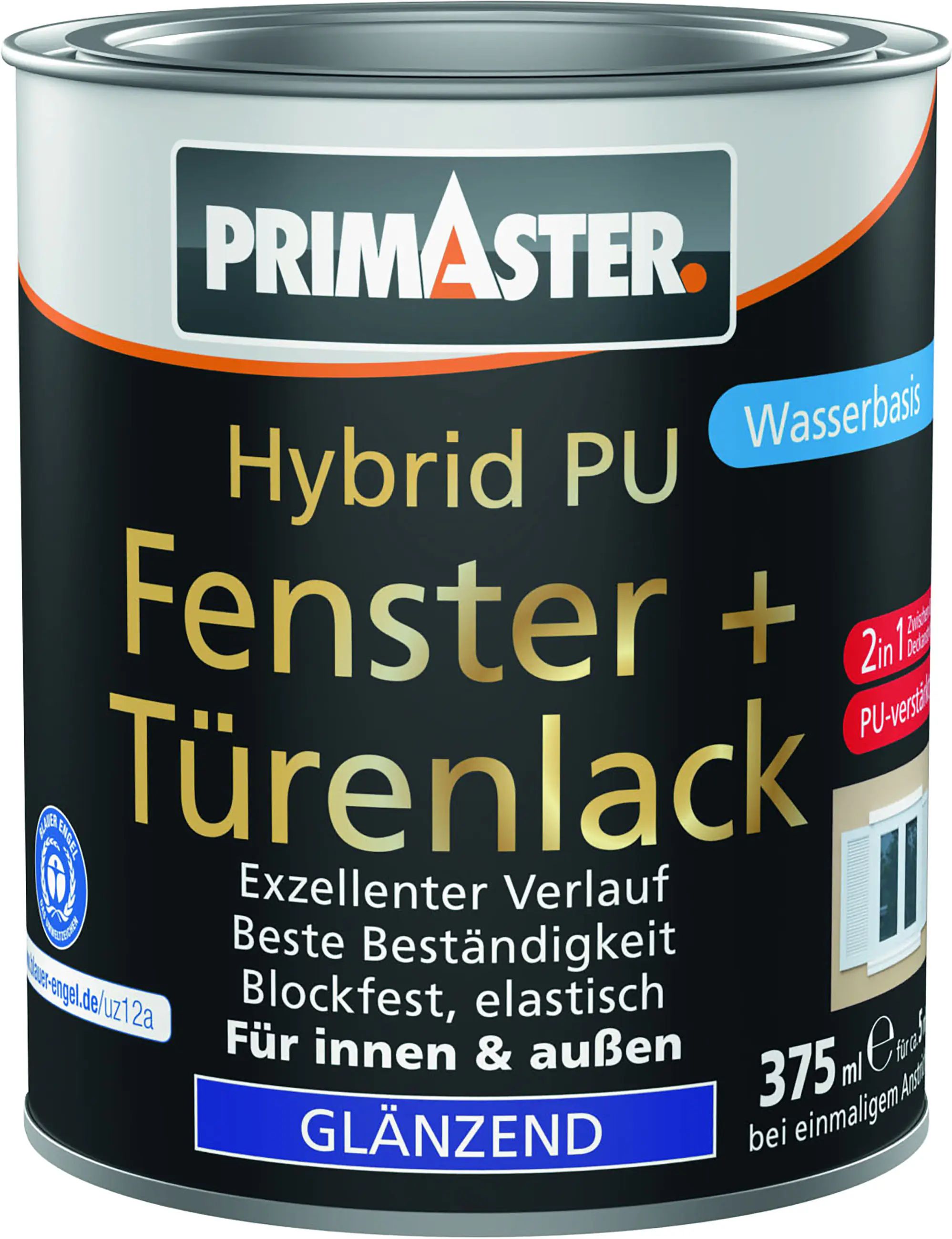 Primaster Hybrid PU-Fenster + Türenlack 375 ml weiß glänzend