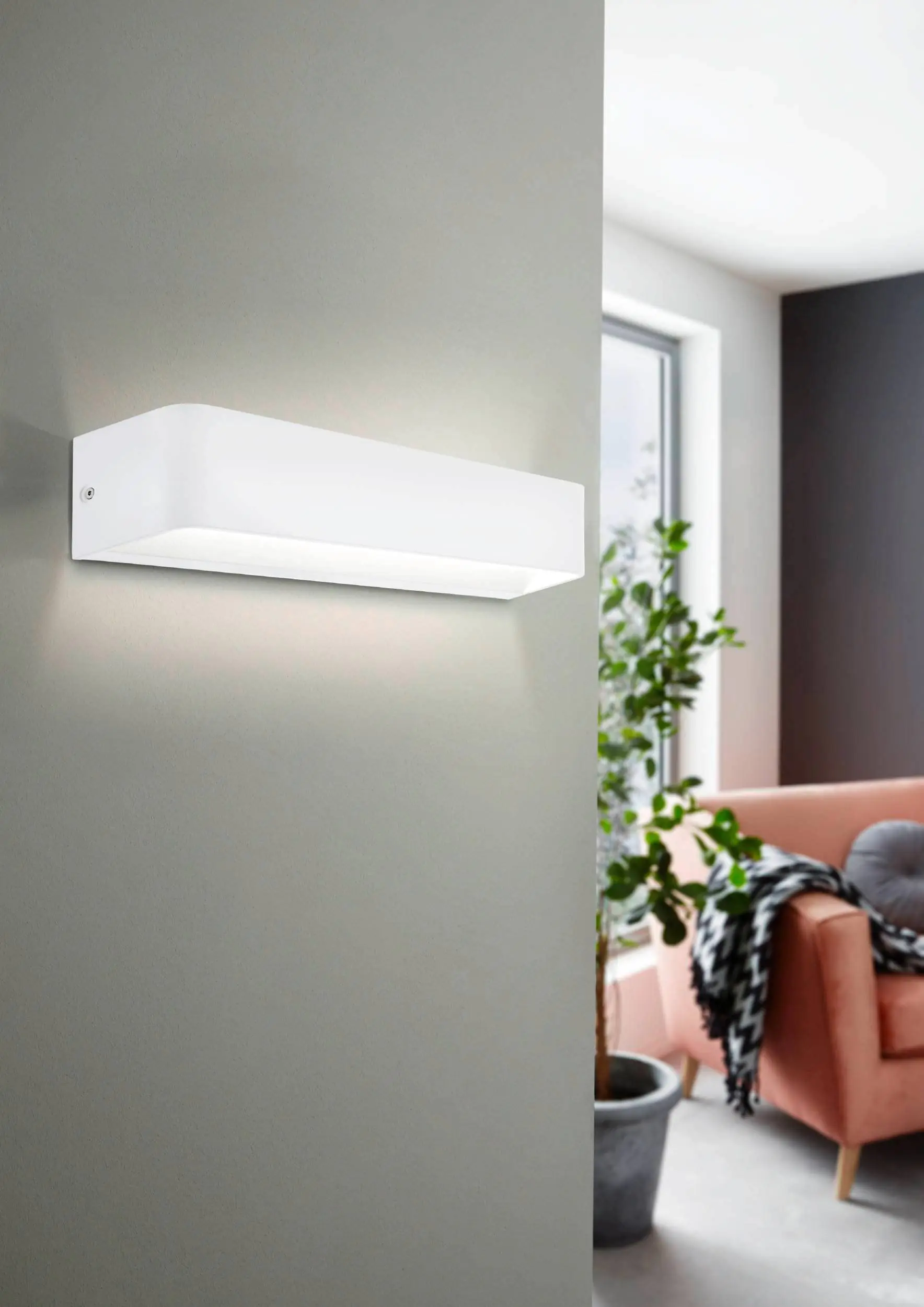 Eglo LED Wandleuchte Sania 4 weiß 36,5 x 8 cm Up & Down warmweiß Eglo LED Wandleuchte Sania 4 weiß 36,5 x 8 cm Up & Down warmweiß