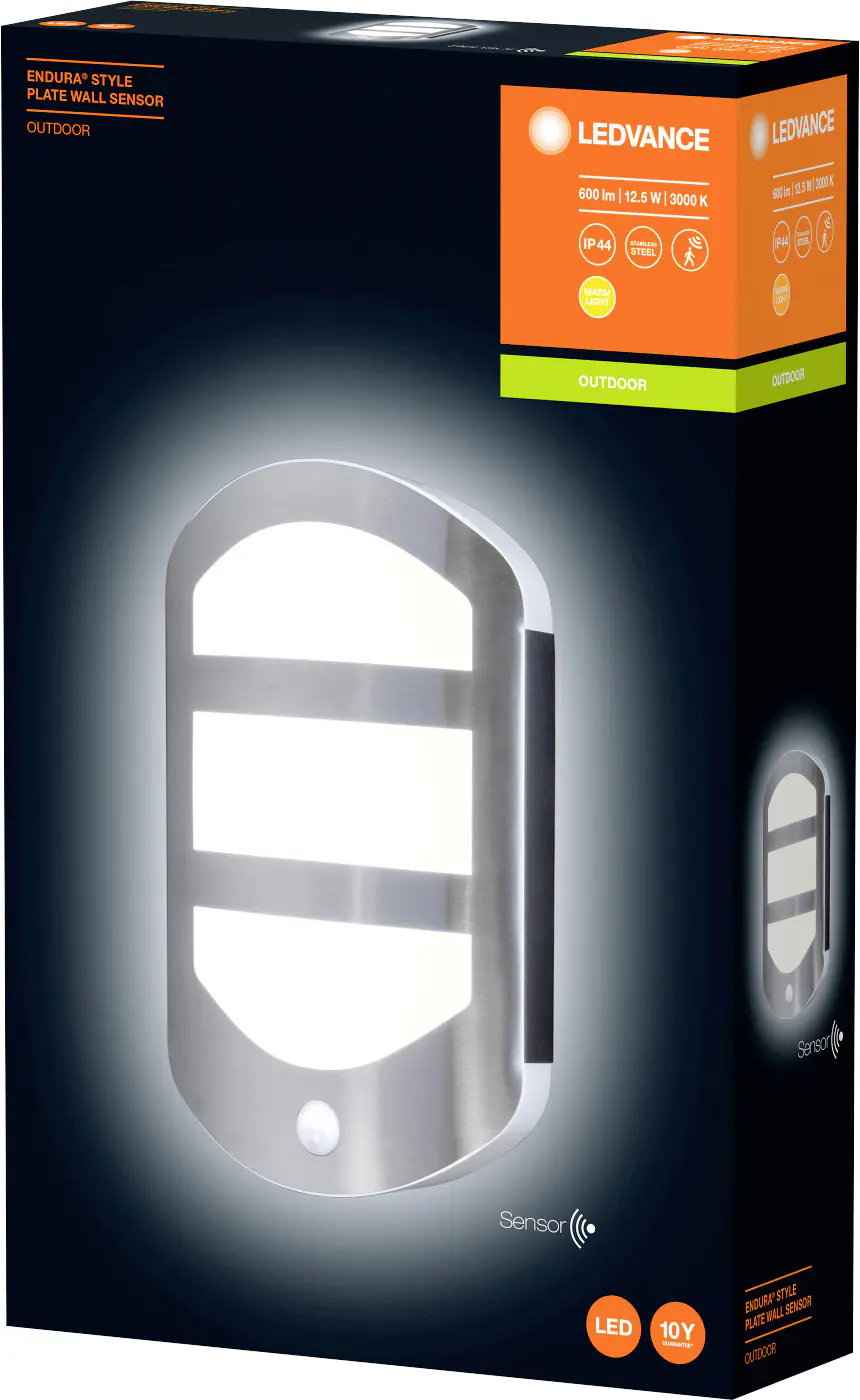 Ledvance LED Außenleuchte Endura Style Plate Außenwandleuchte Sensor