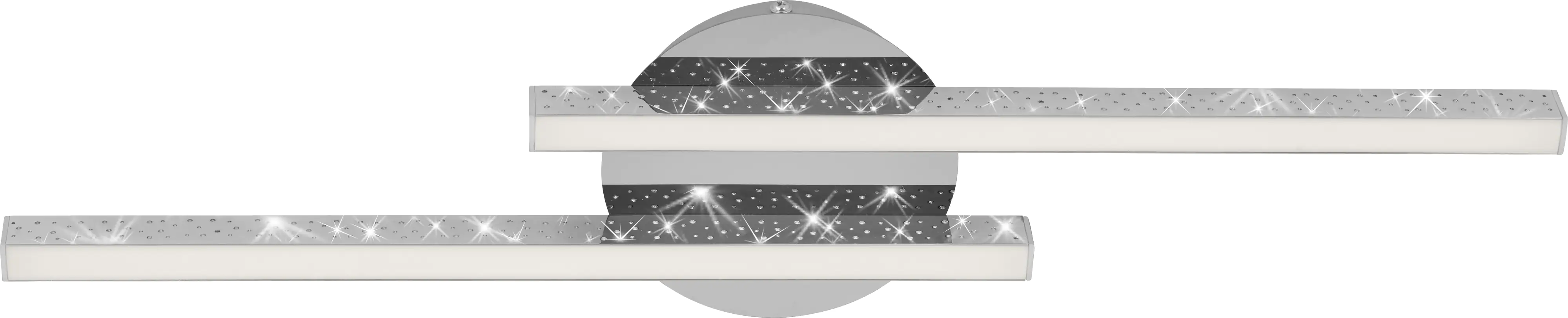 Di-Ka LED Wand- und Deckenleuchte Rey 60x14cm chrom Glitzereffekt Di-Ka LED Wand- und Deckenleuchte Rey 60x14cm chrom Glitzereffekt