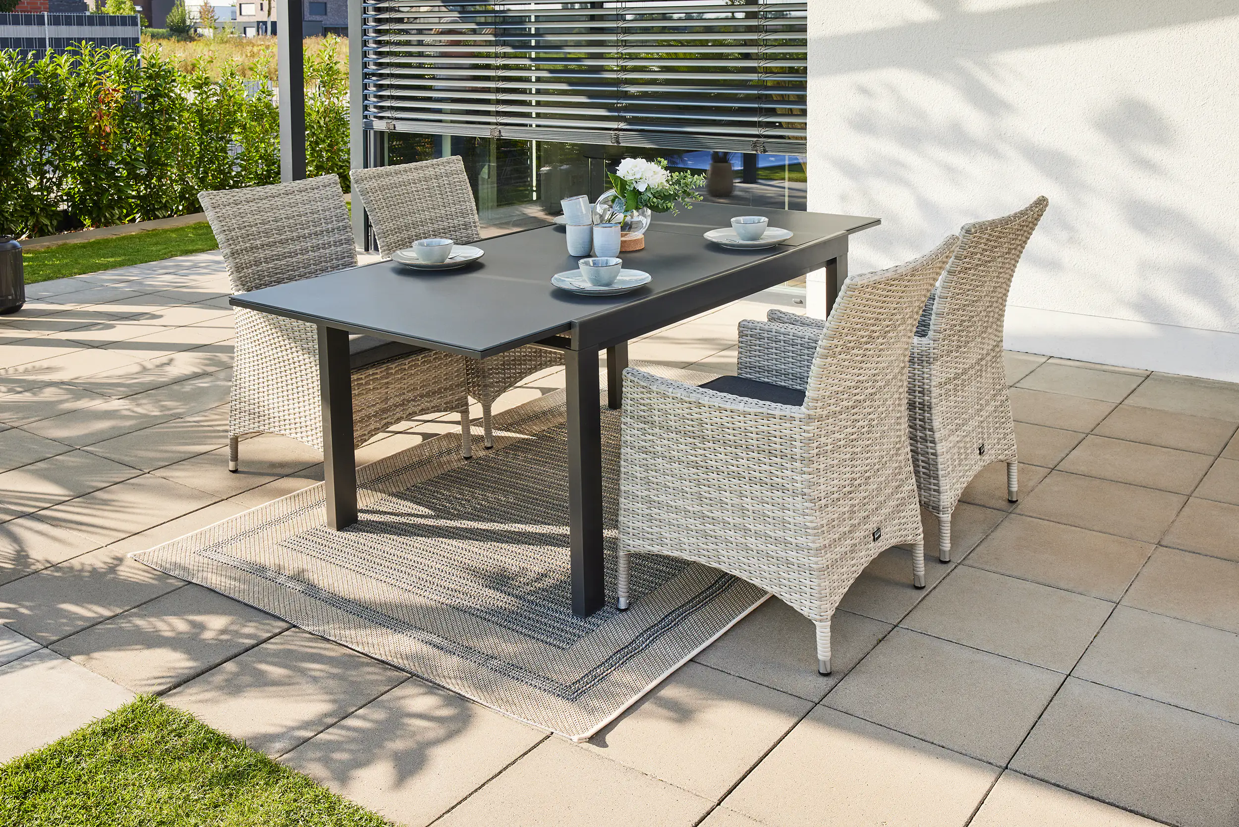 Primaster Diningsessel Nardo XL aus Kunststoffgeflecht, greyline Primaster Diningsessel Nardo XL aus Kunststoffgeflecht, greyline