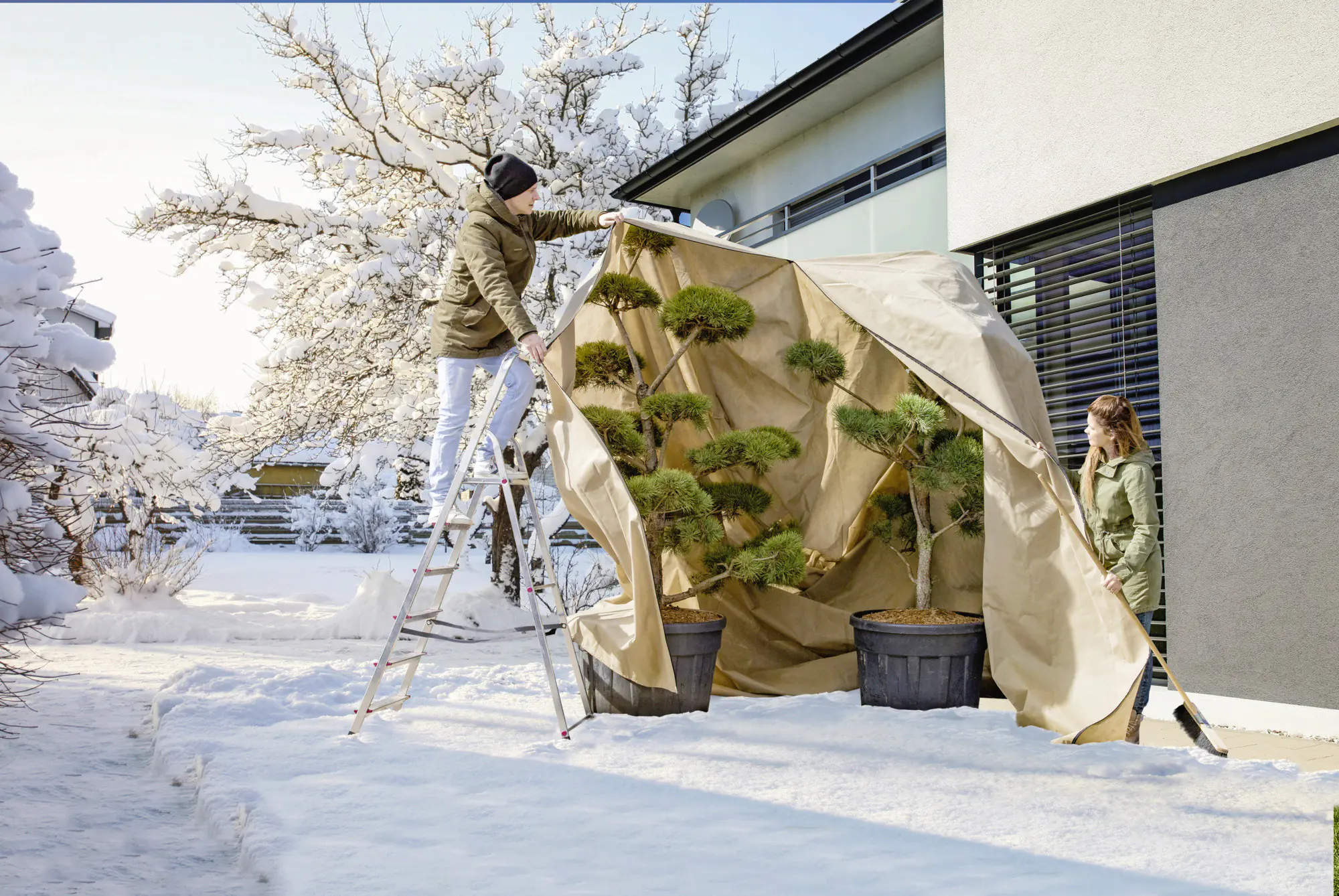 Windhager Vlieshaube Super-Protect XXXL 3,9 x 3,5 m, beige