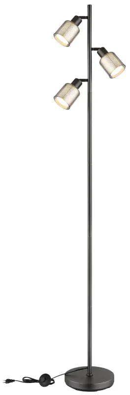 Globo Stehleuchte Villegas 161 cm schwarz-chrom matt