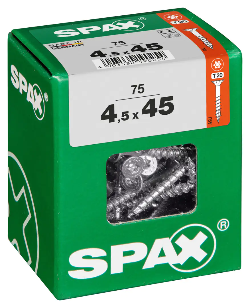 Spax Universalschrauben 4.5 x 45 mm TX 20 Senkkopf - 75 Stk.