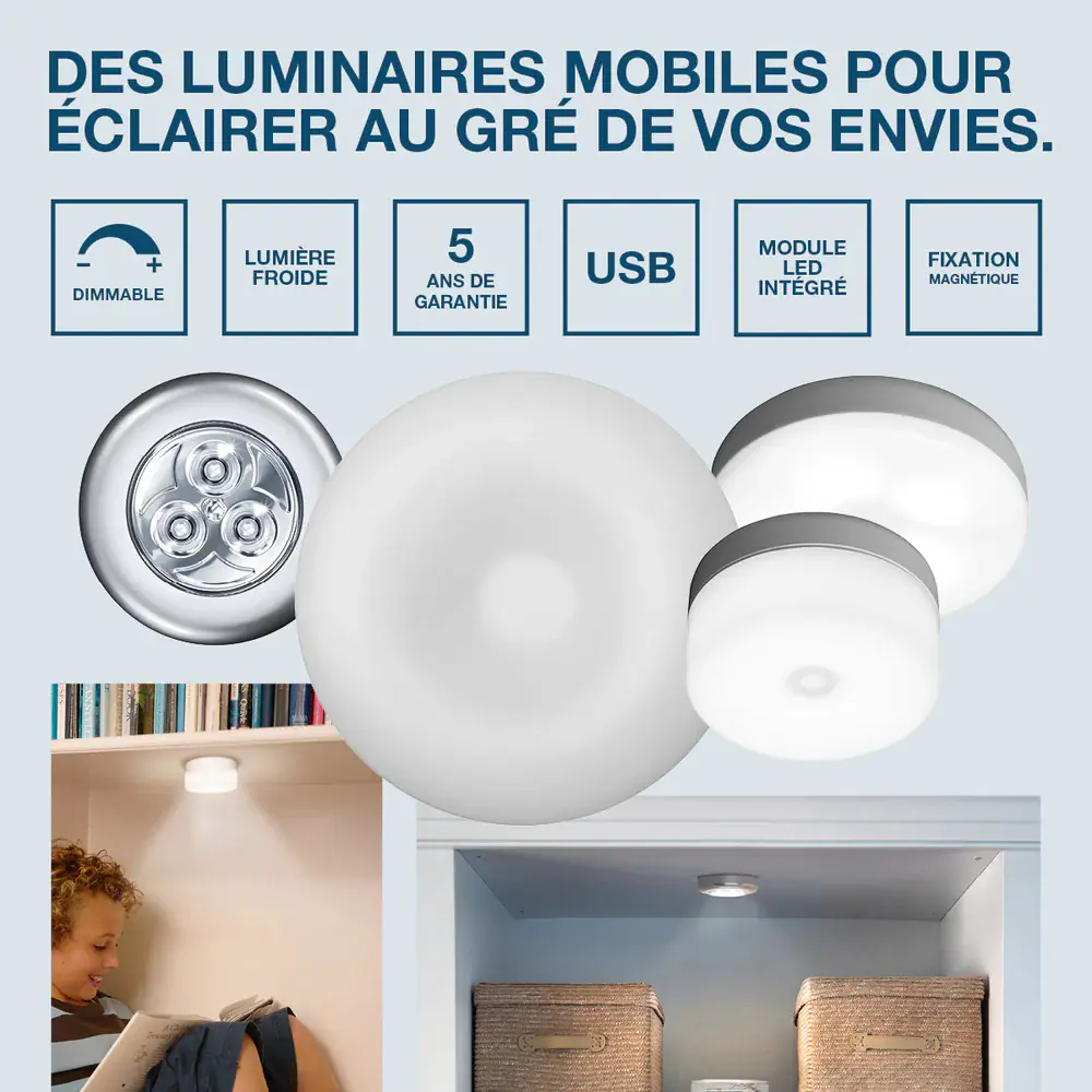 Osram LED Unterbauleuchte Spot LED DOT-it Classic slim weiß Akku