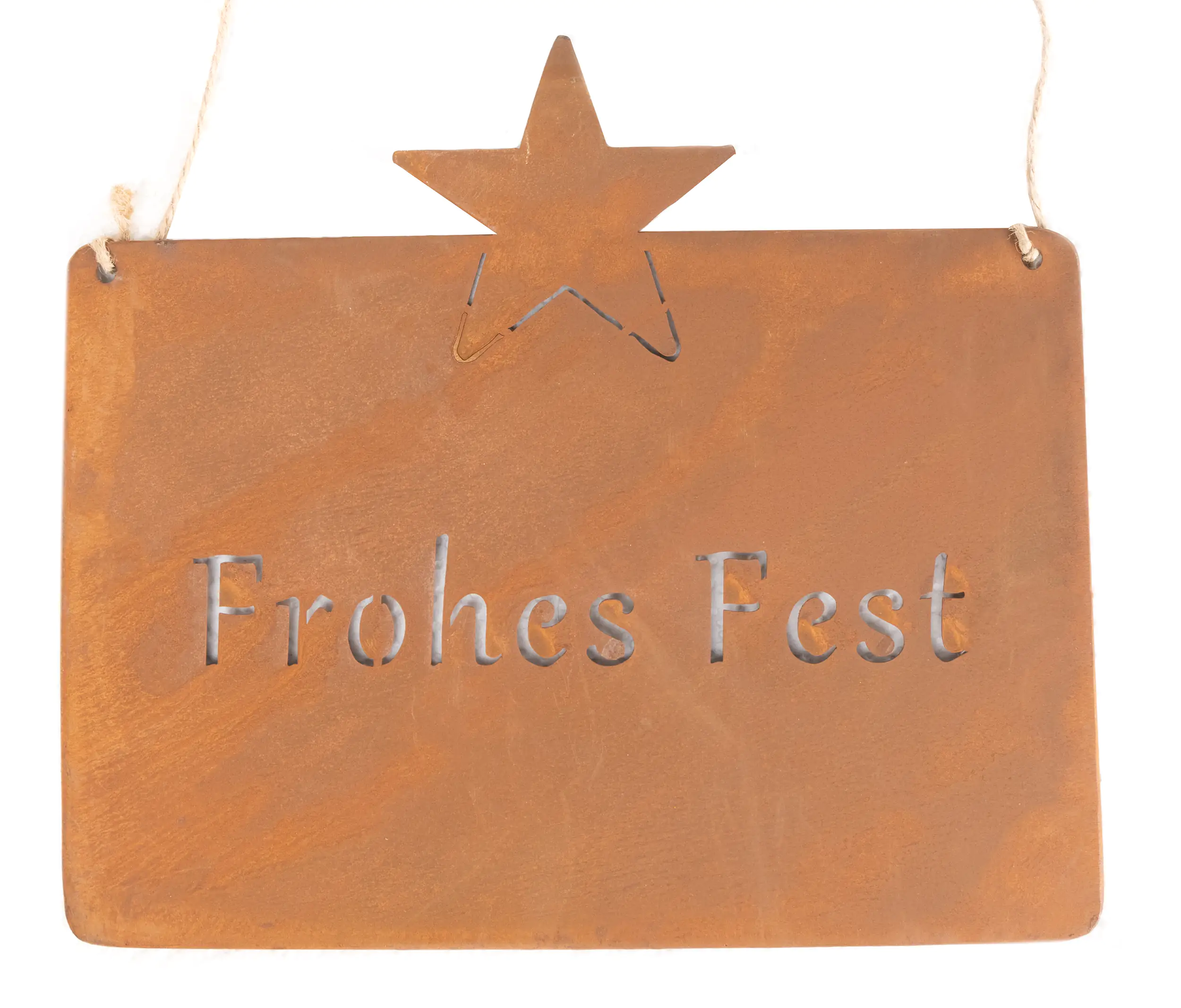 TrendLine Türschild Metall Weihnachten 25 x 22 cm rost