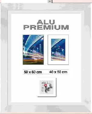 Aluminiumrahmen Quattro silber, 50 x 60 cm