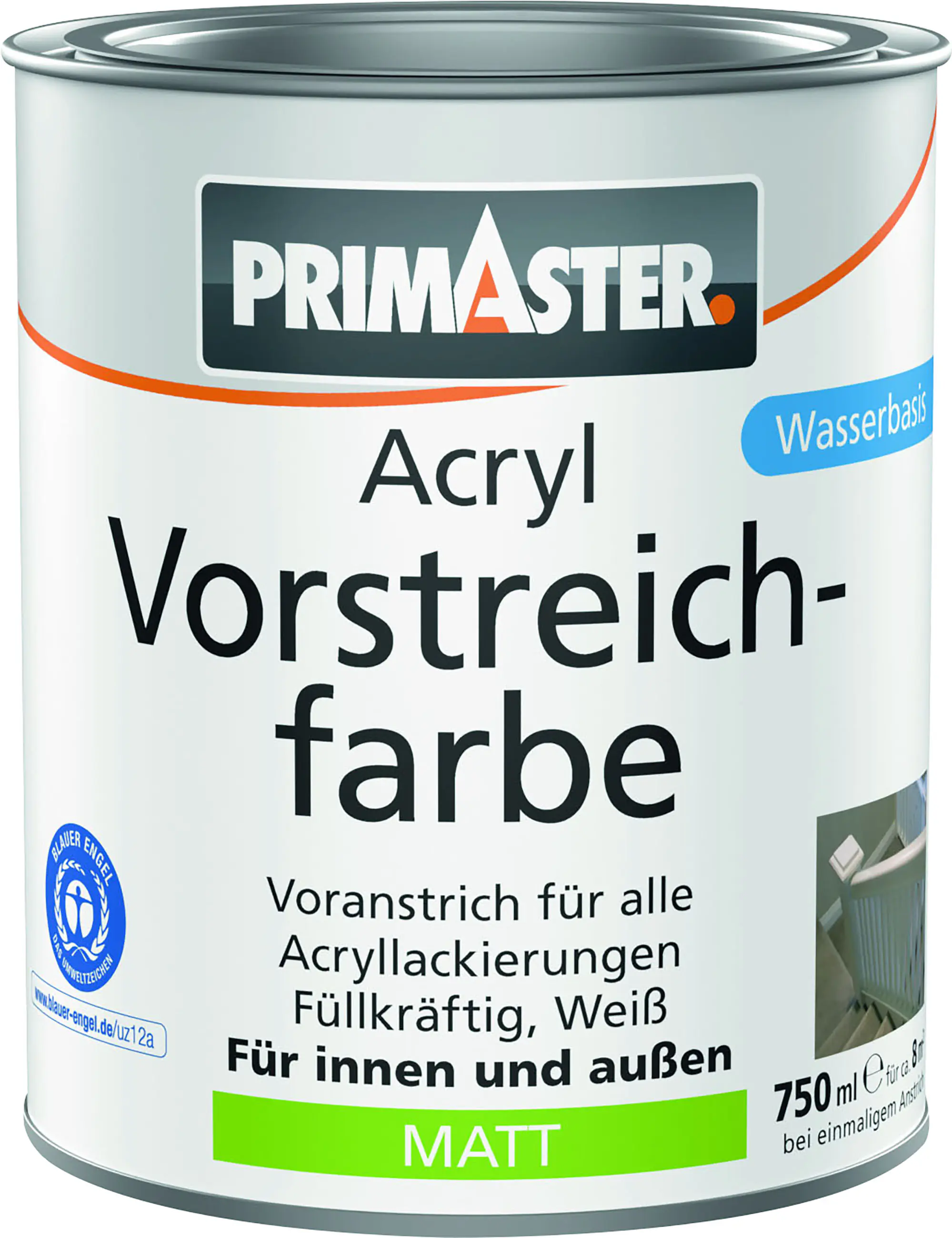 Primaster Acryl Vorstreichfarbe 750 ml weiß