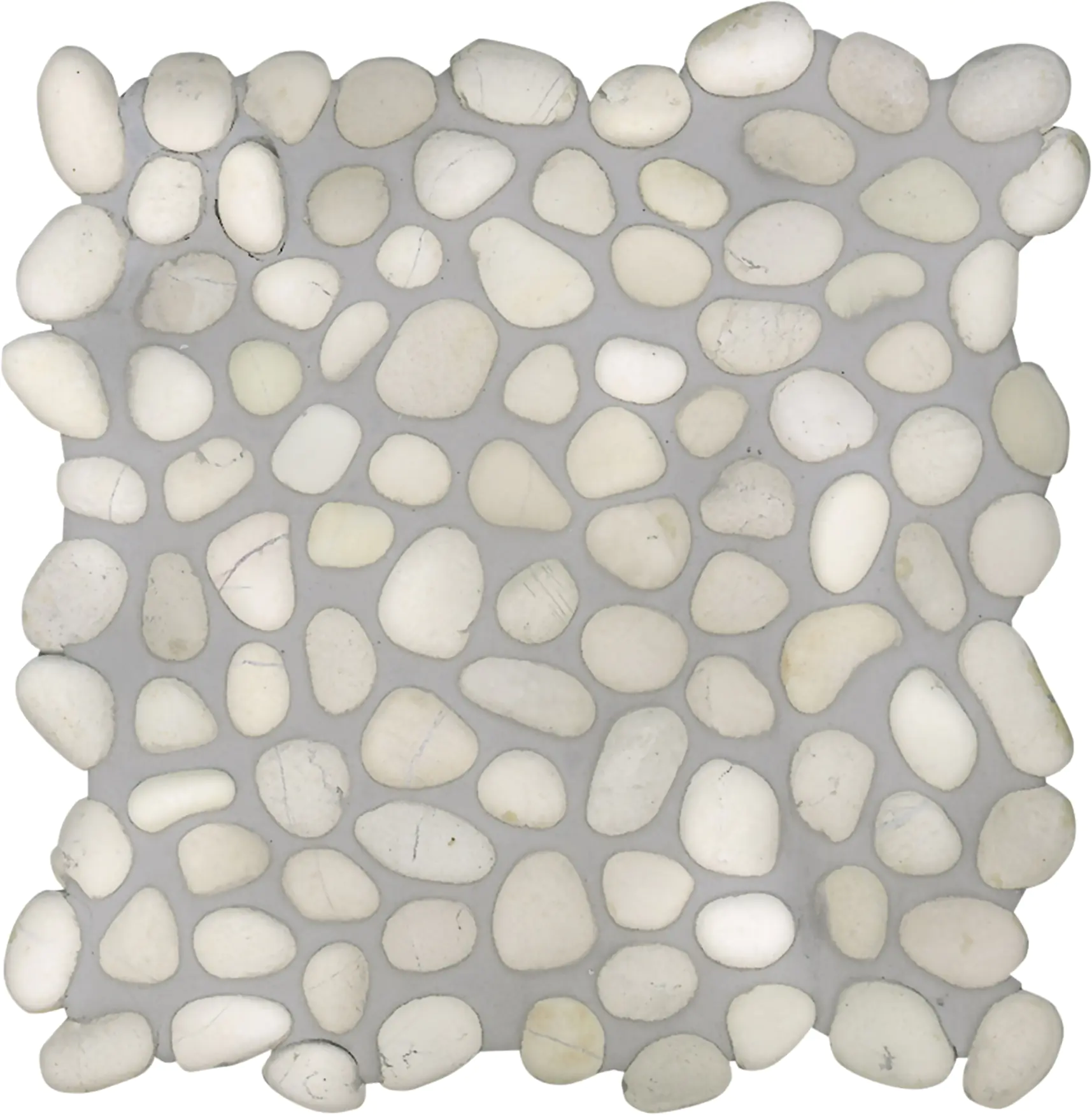 Mosaikfliese Flusskiesel 30 x 30 cm creme