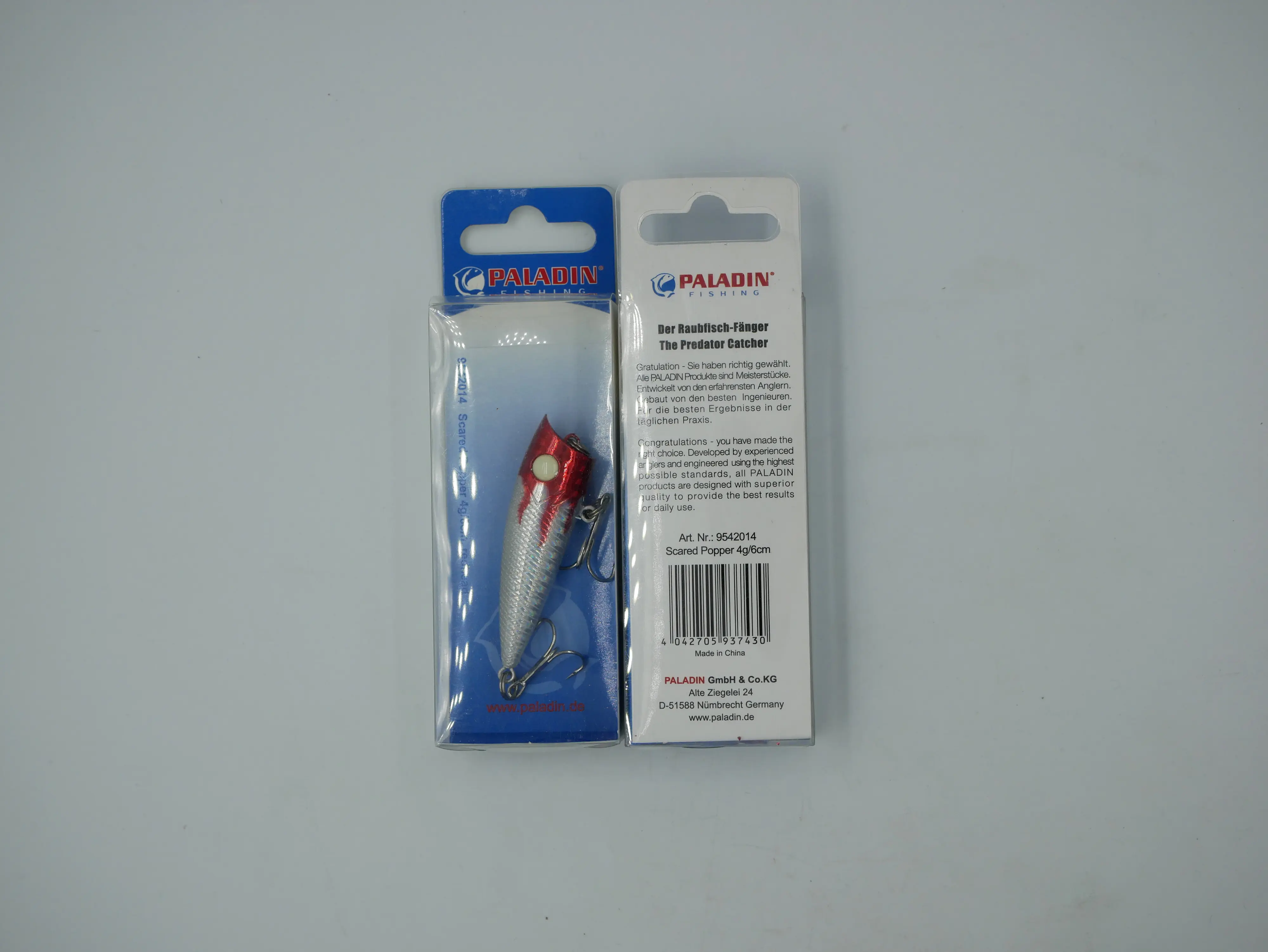 Paladin Kunstköder Scared Popper 4g/6cm/redhead/float