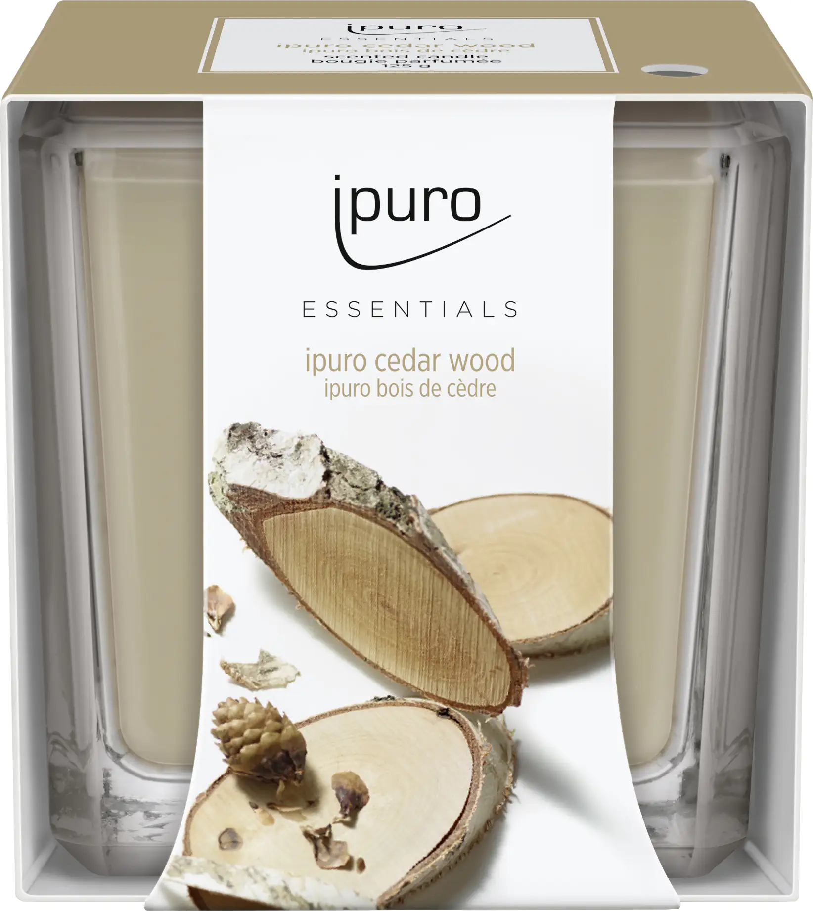 ipuro ESSENTIALS Duftkerze Cedar Wood 125 g
