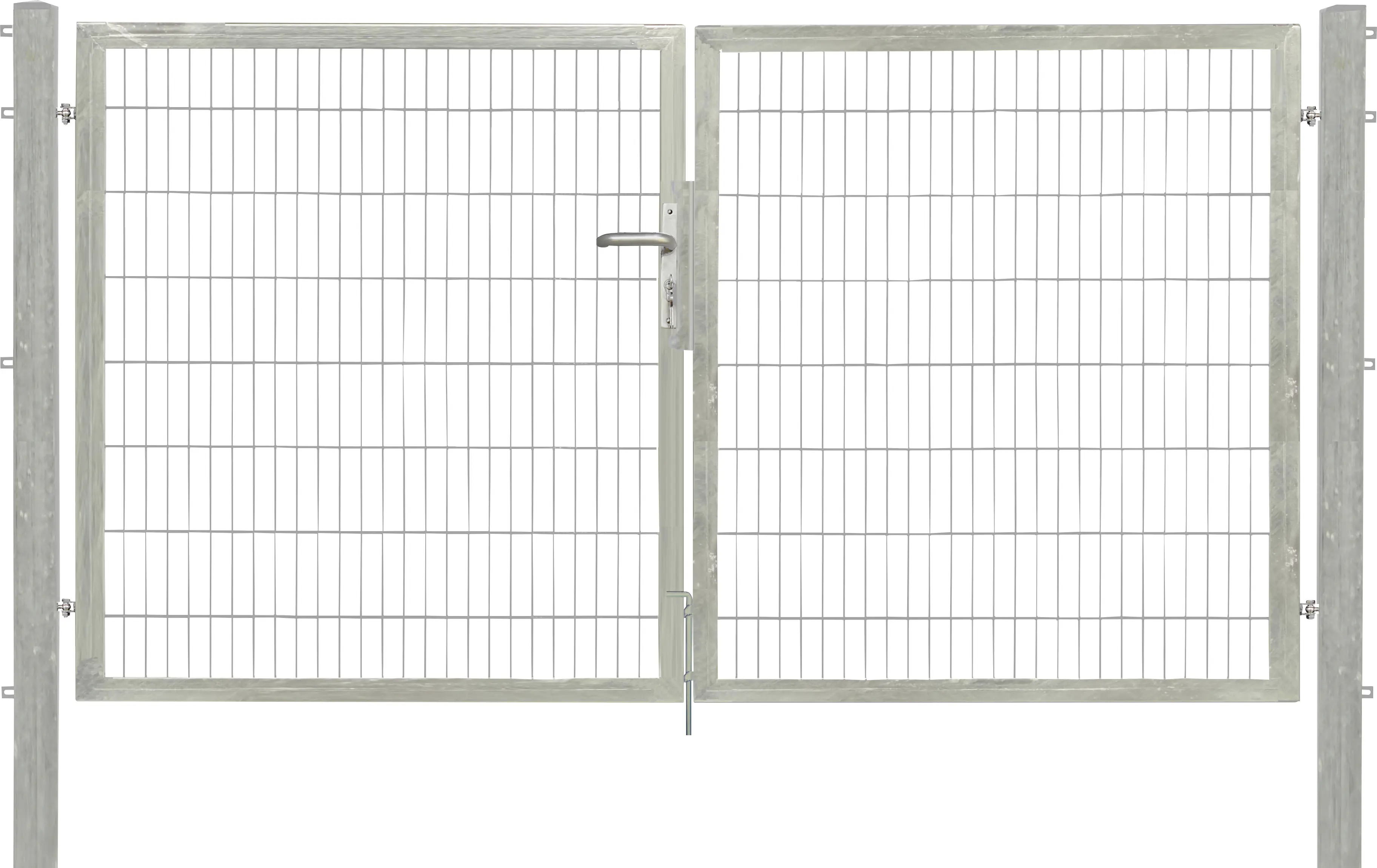 Floraworld Gartentor doppelflügelig Premium inkl. 2 Pfosten 300 x 160 cm feuerverzinkt