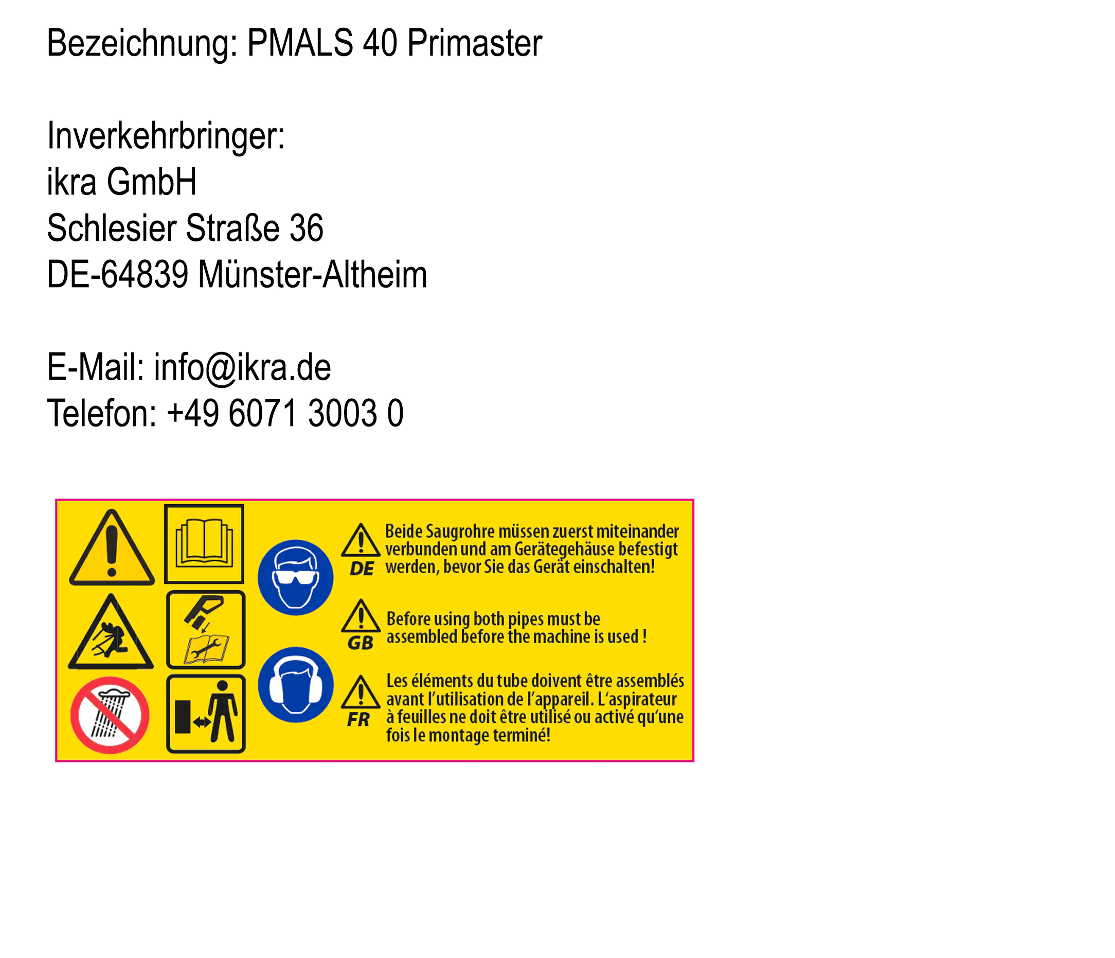 Primaster Akku-Laubsauger PMALS 40 ohne Akku und Ladegerät Primaster Akku-Laubsauger PMALS 40 ohne Akku und Ladegerät