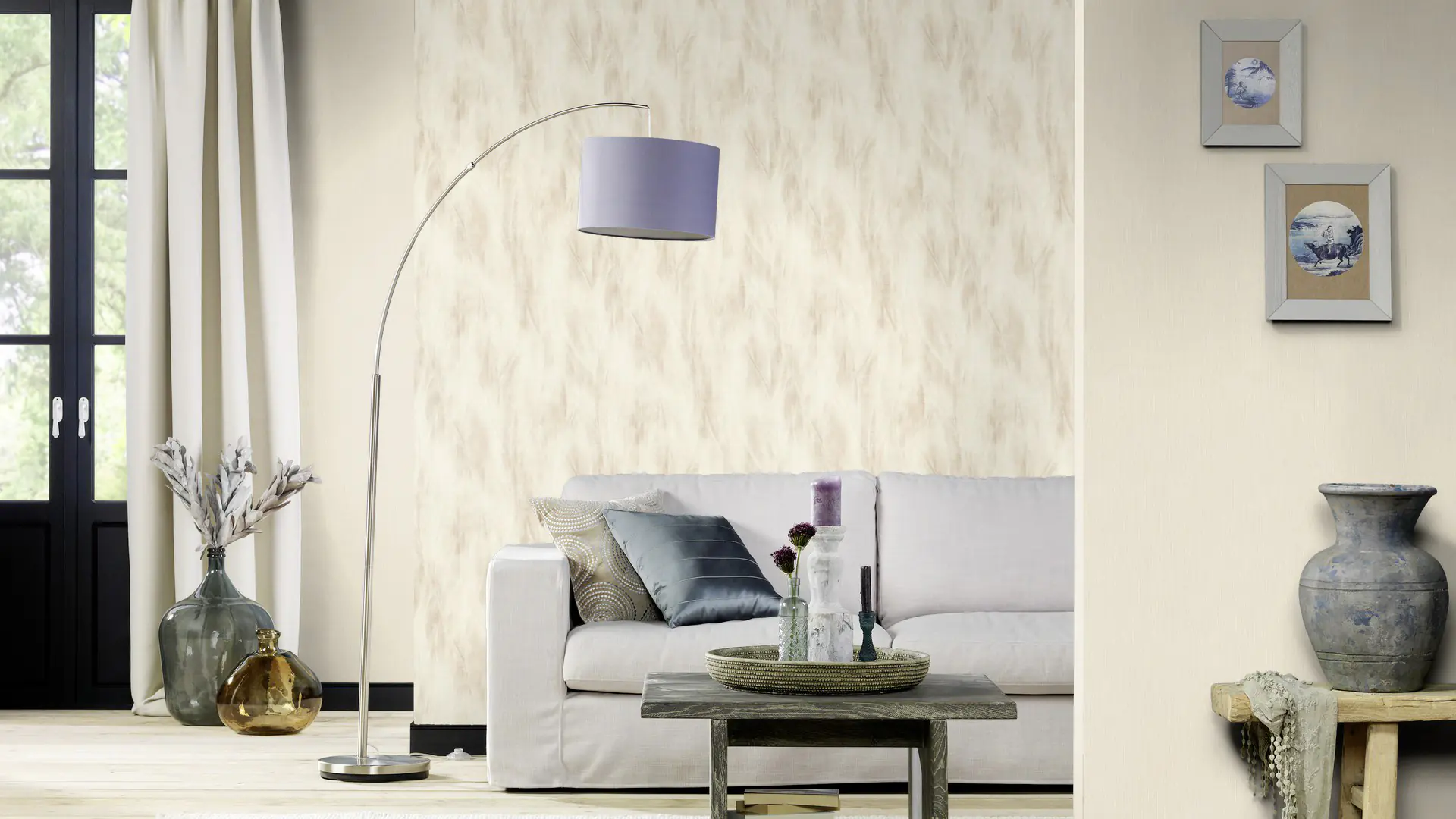 Rasch Vliestapete Uni beige 10,05 x 0,53 m