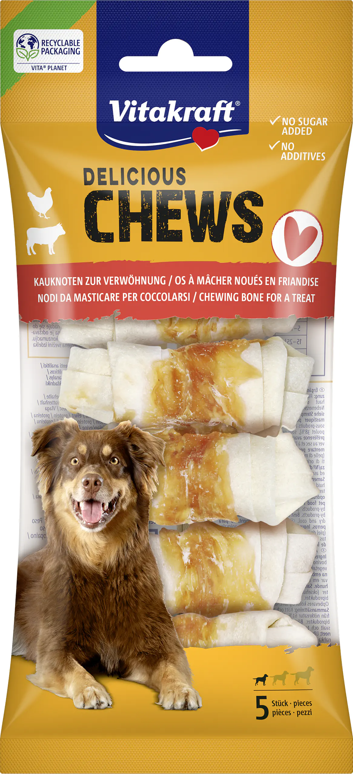 Vitakraft DeliChews Kauknoten Huhn 5 Stück