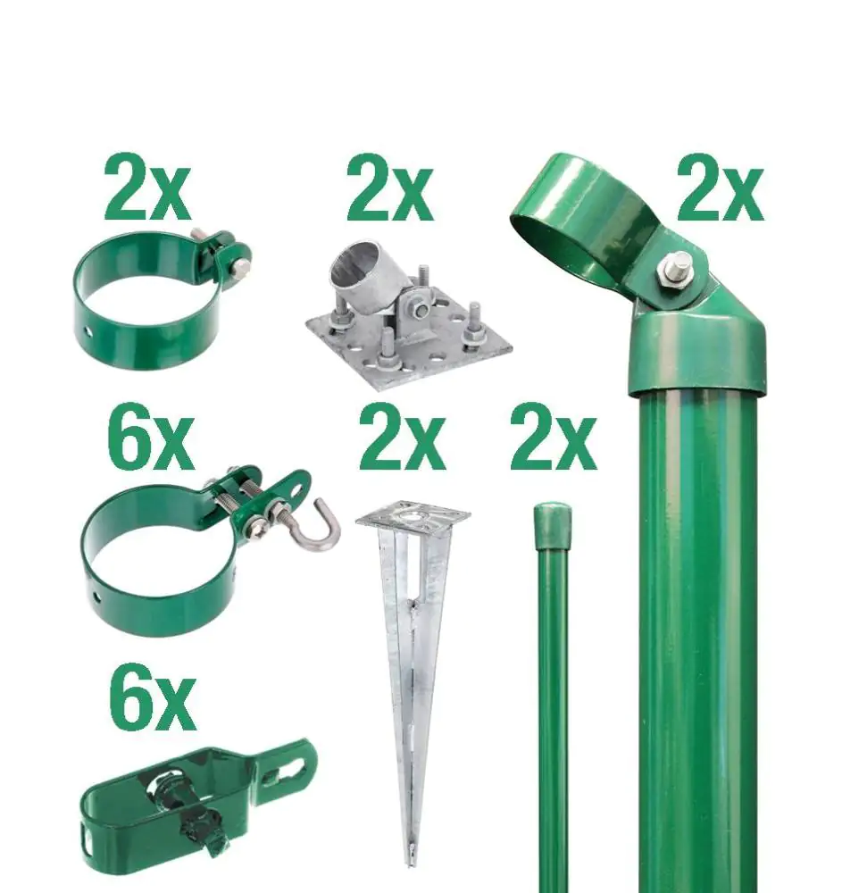 Alberts Zaunanschluss-Set zweiseitige Verbindung Ø 6 cm 175 cm grün 2 Stk Alberts Zaunanschluss-Set zweiseitige Verbindung Ø 6 cm 175 cm grün 2 Stk