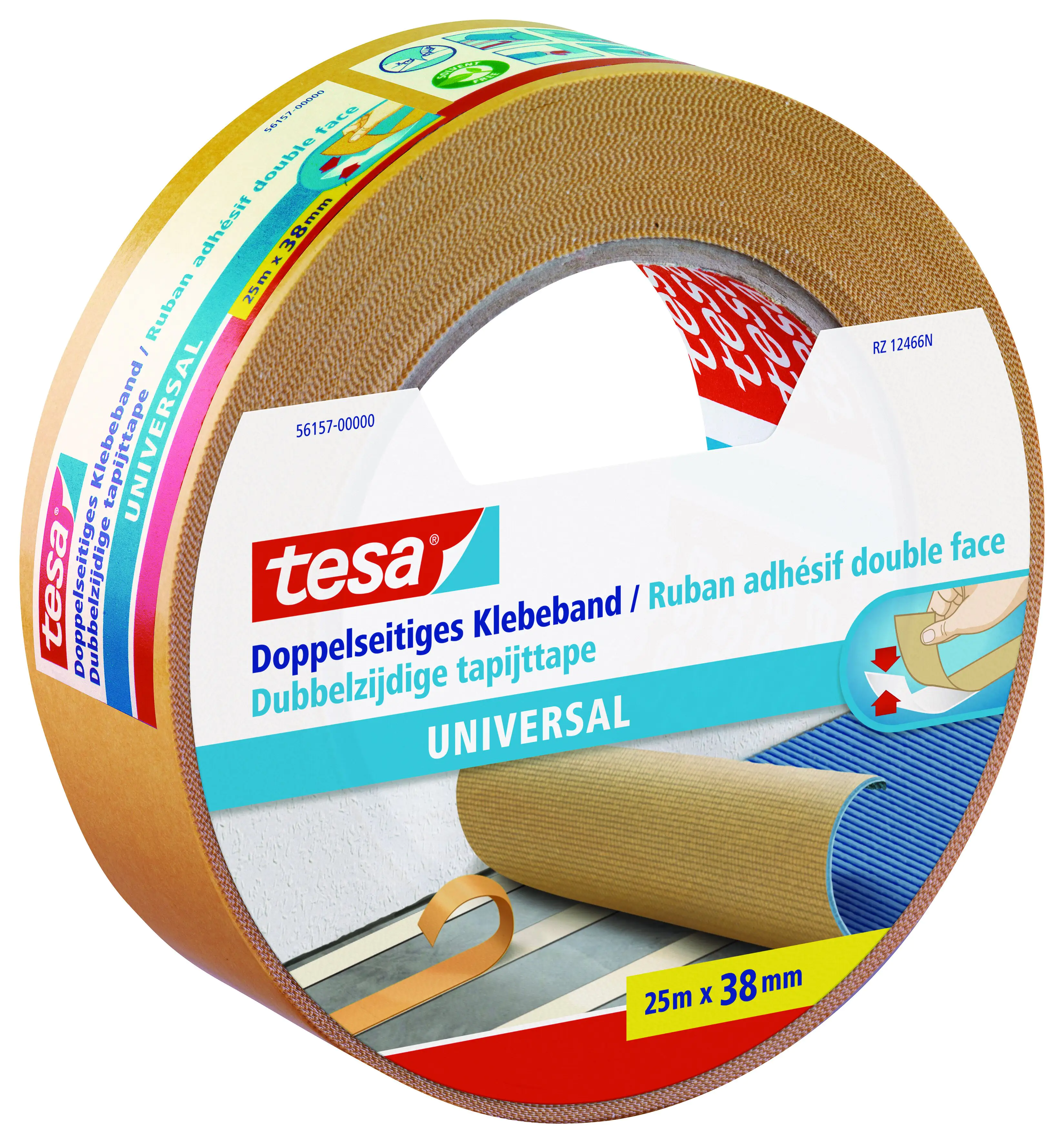 tesa doppelseitiges Klebeband universal 25 m x 38 mm, weiß tesa doppelseitiges Klebeband universal 25 m x 38 mm, weiß
