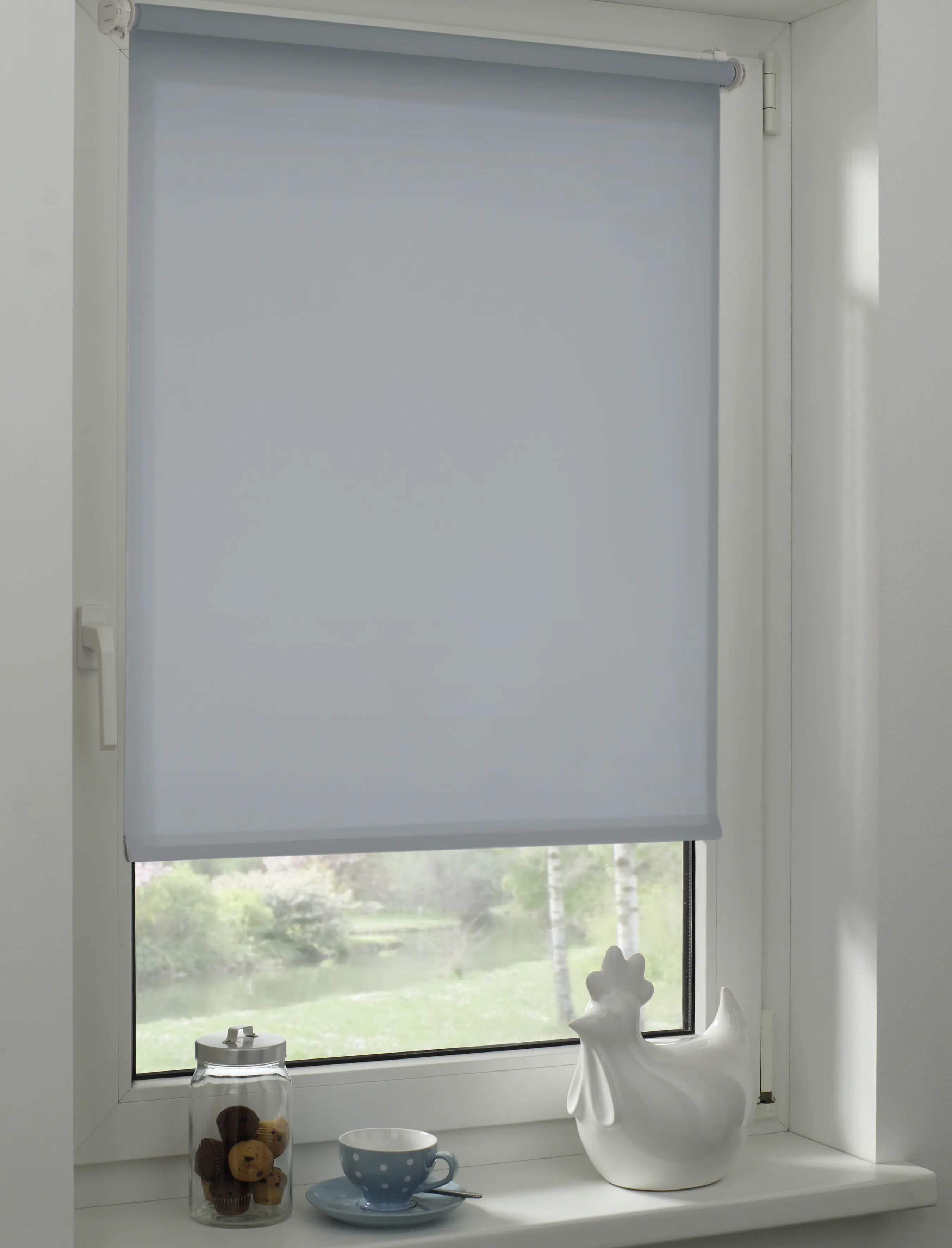 Gardinia EasyFix Rollo rauchblau 100 x 150 cm Gardinia EasyFix Rollo rauchblau 100 x 150 cm