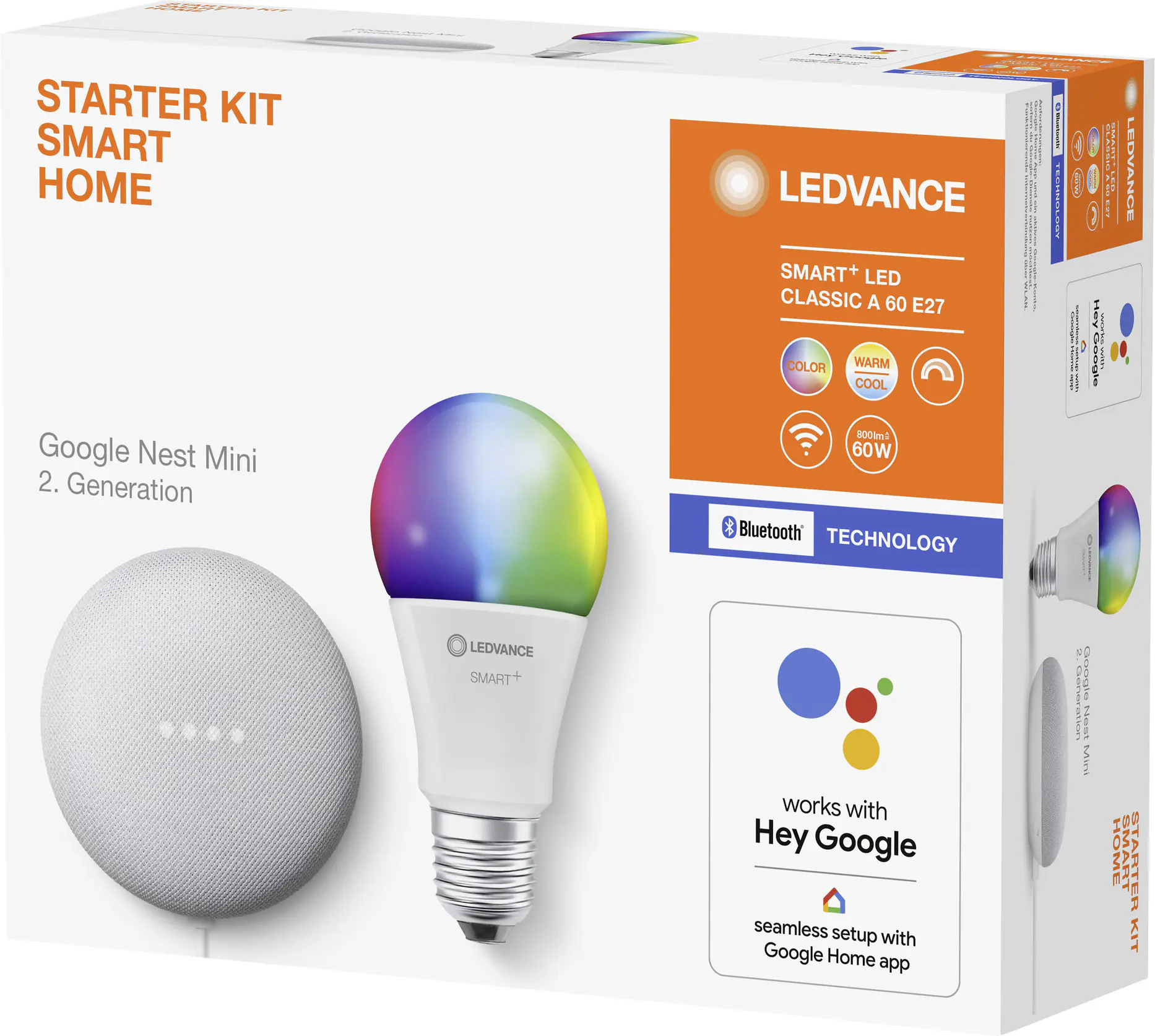 Ledvance Smart+Home Nest Mini Starter Set 2 Generation Google Lautsprecher 