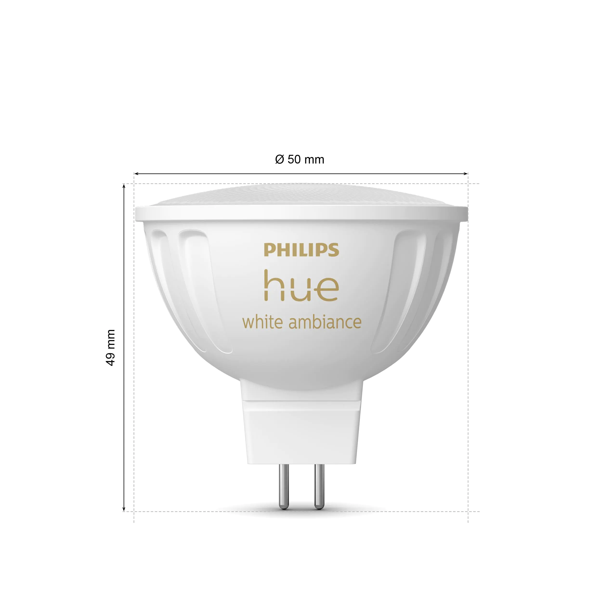 Philips Hue LED-Leuchtmittel Spot GU5.3 MR16 5,1W neutralweiß smart