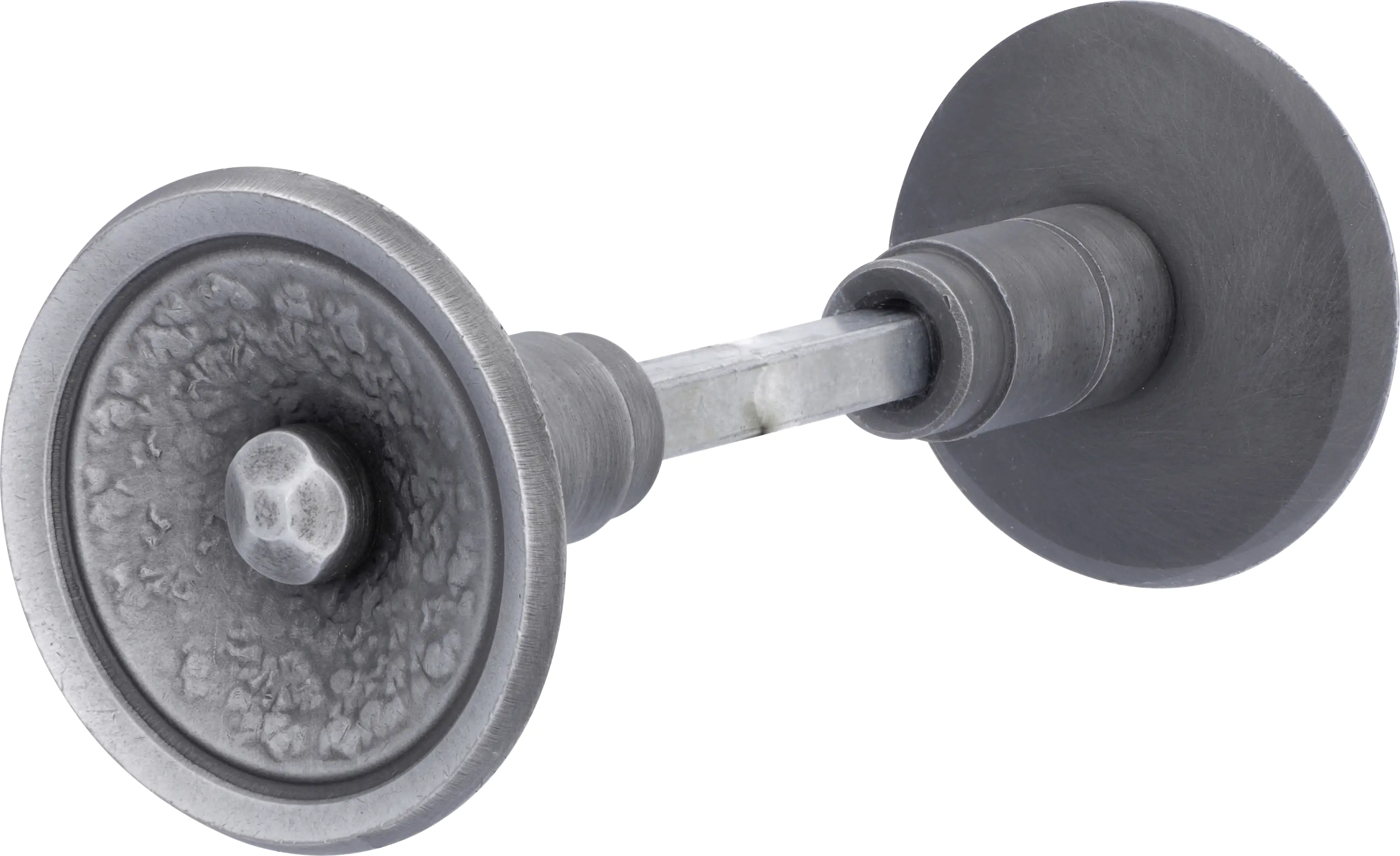 Alpertec Knopfdrückerpaar Schmiedeisen silber