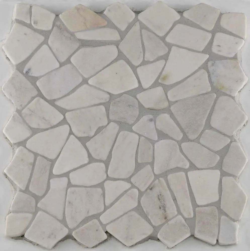 Mosaikfliese Marmor Bruch 30 x 30 cm creme