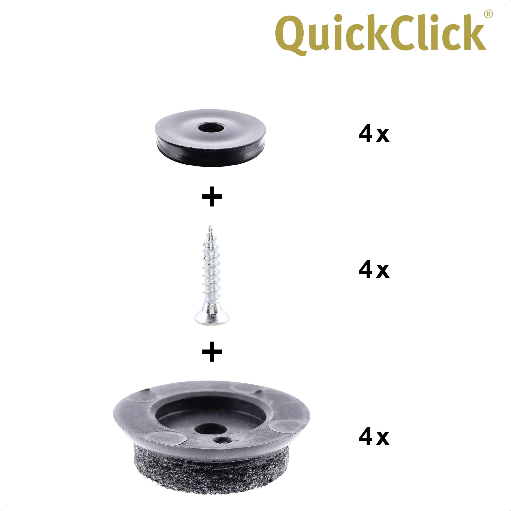 Wagner Möbelgleiter zum Anschrauben Ultrasoft grau schwarz Ø 25 mm - 4 Stück  Wagner Möbelgleiter zum Anschrauben Ultrasoft grau schwarz Ø 25 mm - 4 Stück