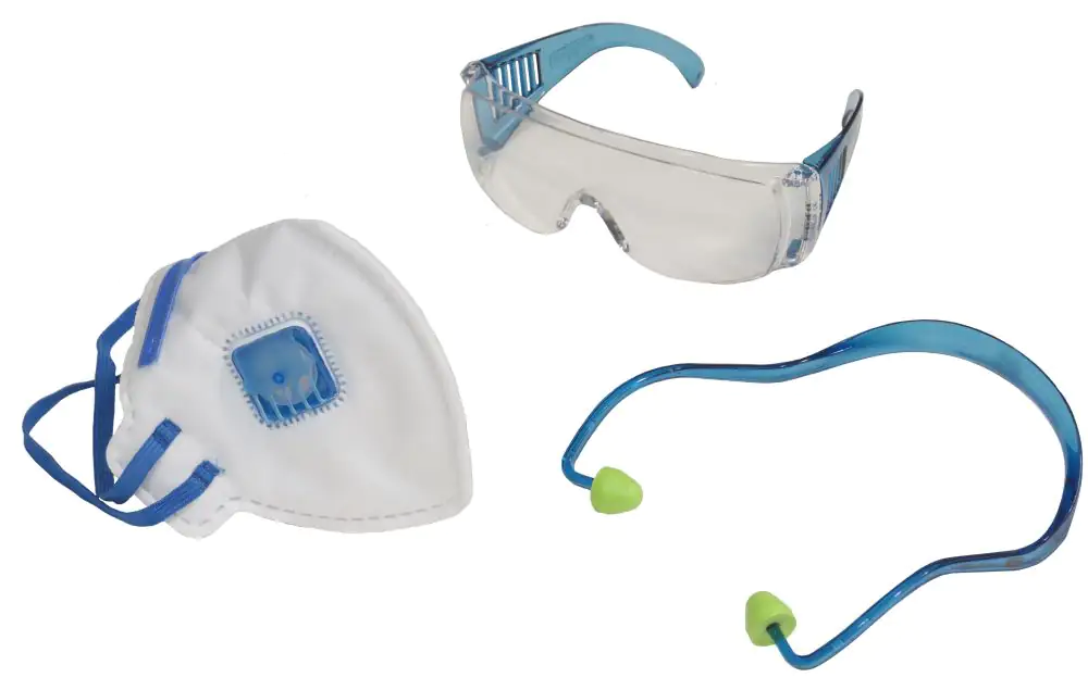 Arbeitsschutz-Set 3-teilig Brille Ohrenstöpsel Maske