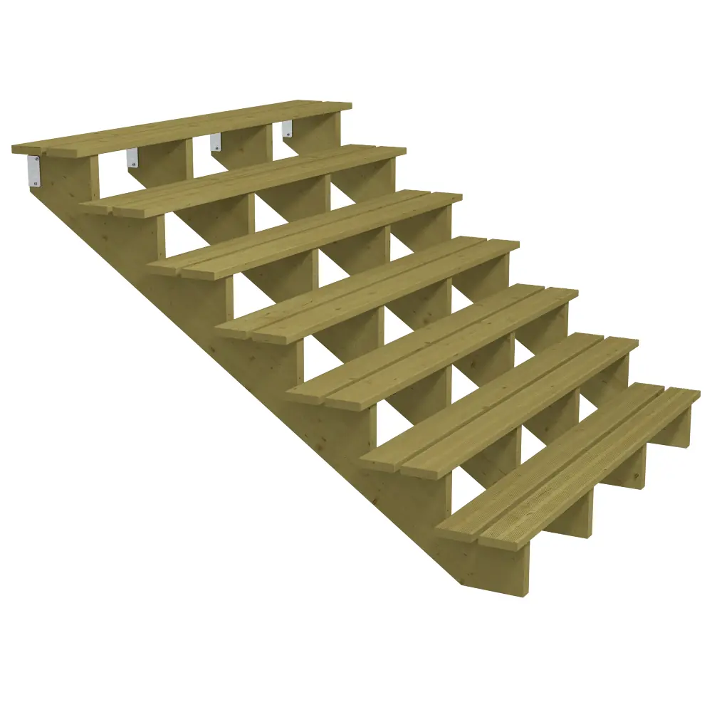 Plus Außentreppe Kiefer 7 Stufen 180 cm breit