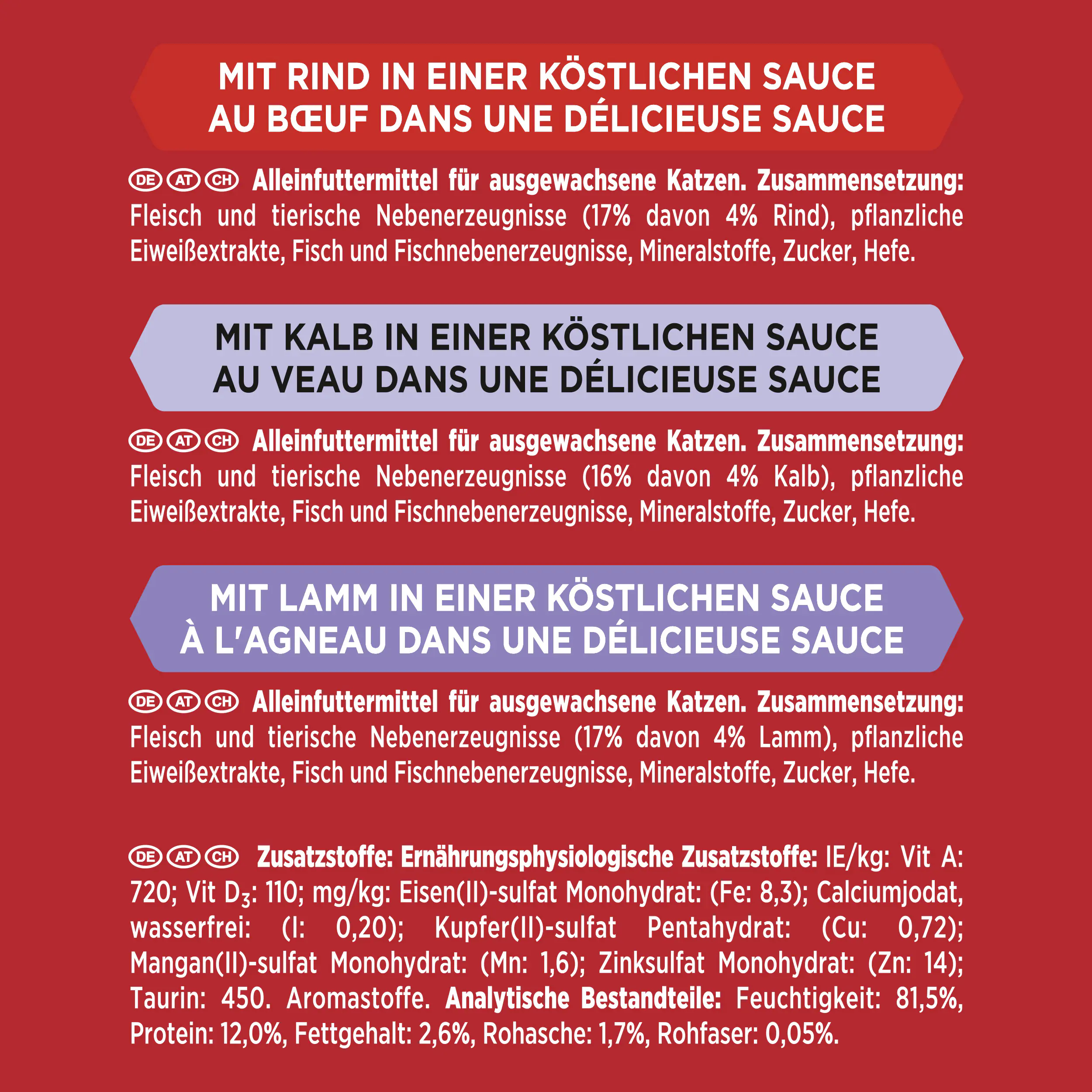 Gourmet Mon Petit mit Rind Kalb und Lamm 6x 50g Gourmet Mon Petit